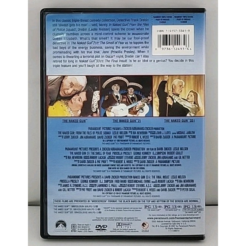 The Naked Gun Triple Feature (DVD, 2007, 3-Disc Set, Widescreen)