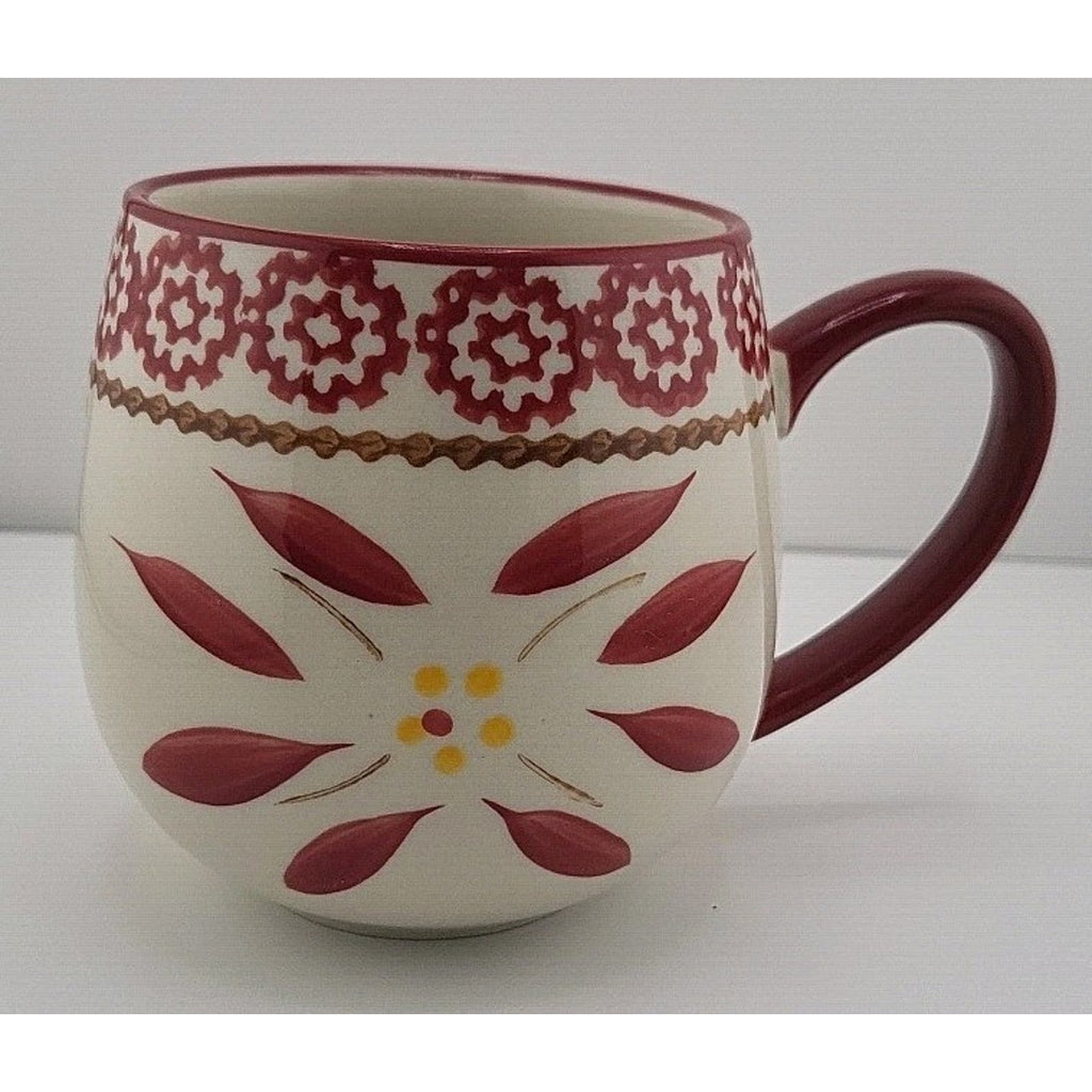 Temp-tations by Tara Old World Cranberry 14oz Mugs Set of 4