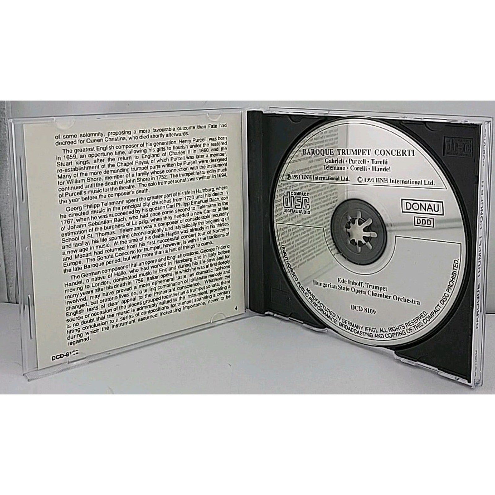 Baroque Trumpet Concerti Hungarian State Opera Chamber Orchestra CD Classical