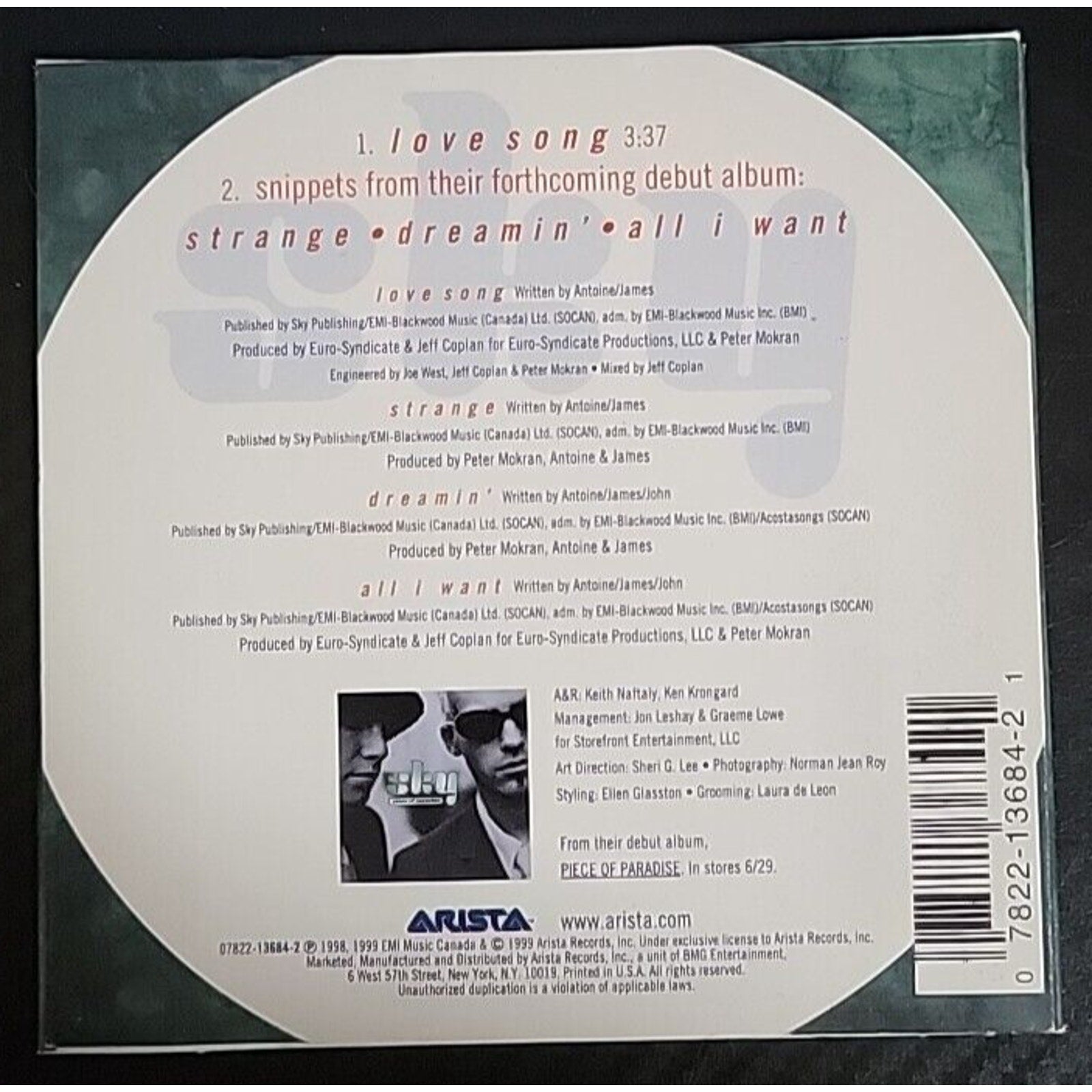 Sky - Love Song CD Promo