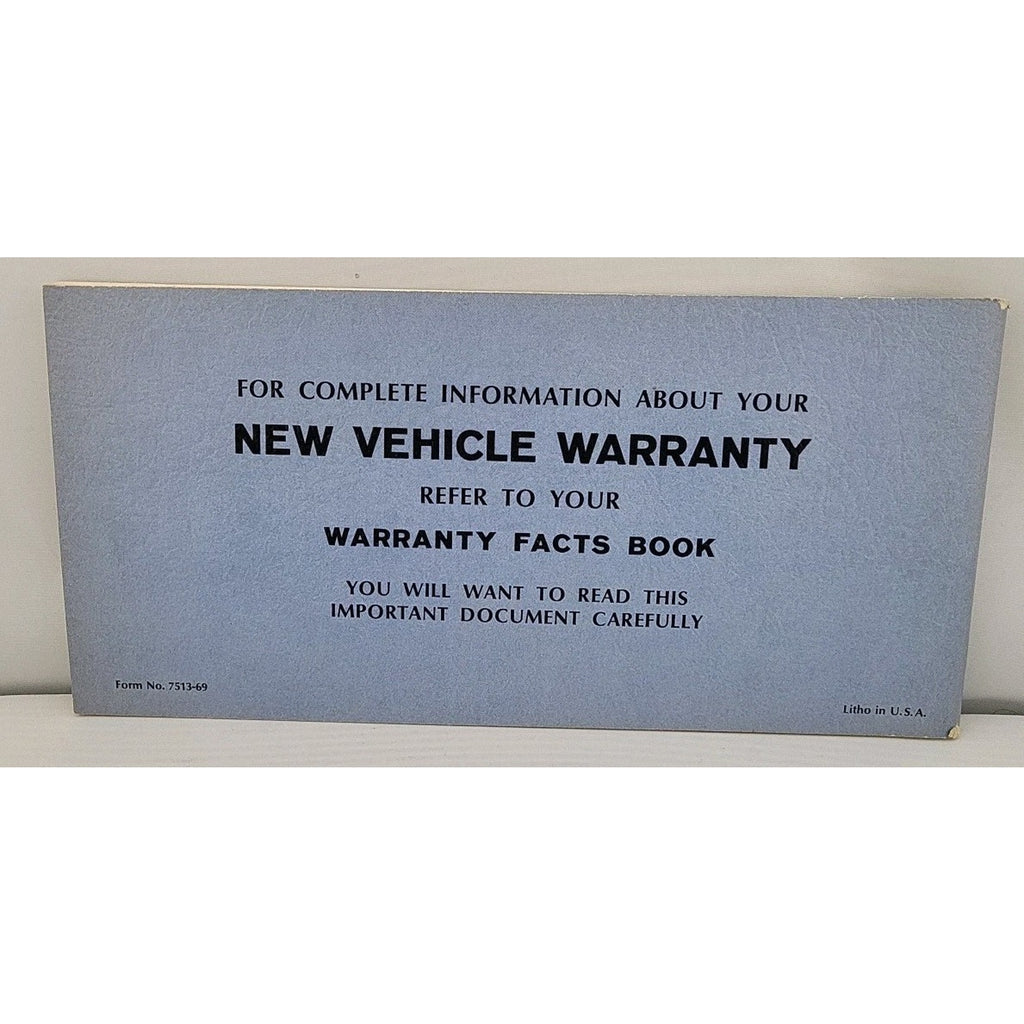 1969 OEM Ford Car Thunderbird Operator's Owner's Manual 1st ED.