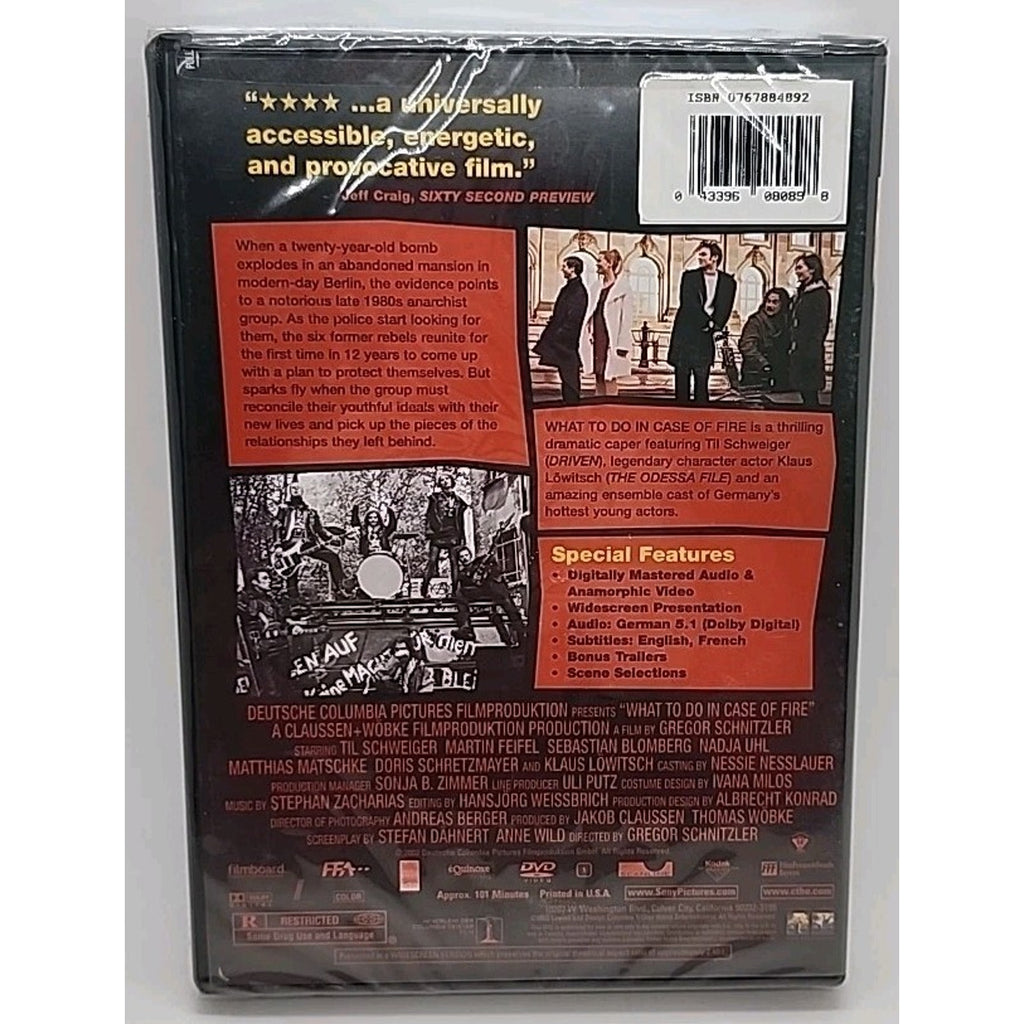 What to Do in Case of Fire (DVD) *Brand New*