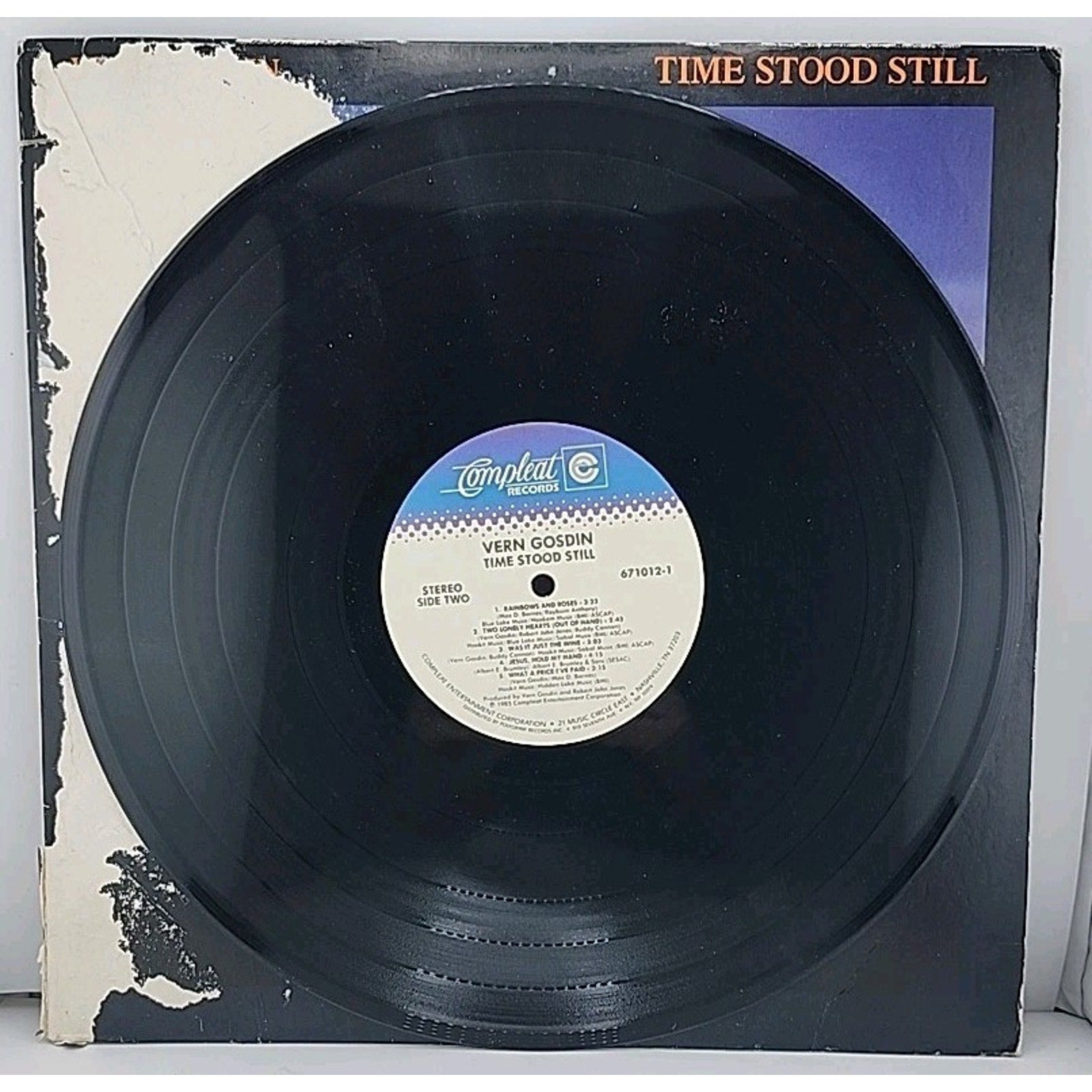 Vern Gosdin - Time Stood Still LP Record 1985 Compleat Country 33RPM