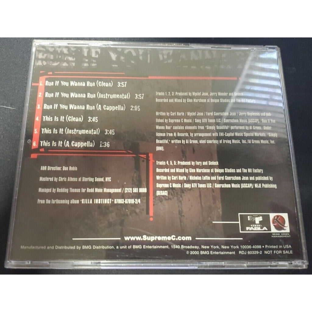 Supreme C – Run If You Wanna Run / This Is It (CD) PROMO