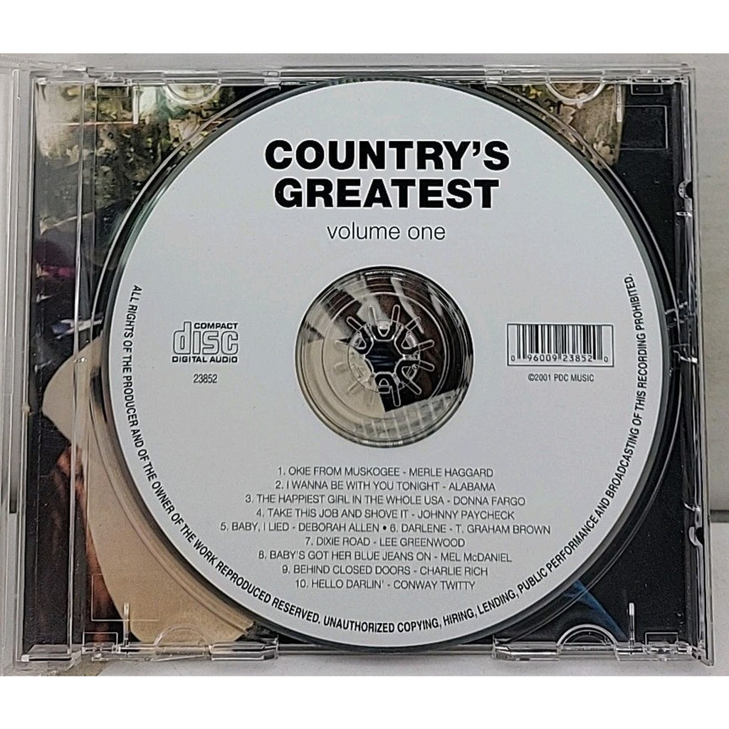 Country Greatest, Vol. 1 by Various Artists (CD, Feb-1999, Platinum Disc)