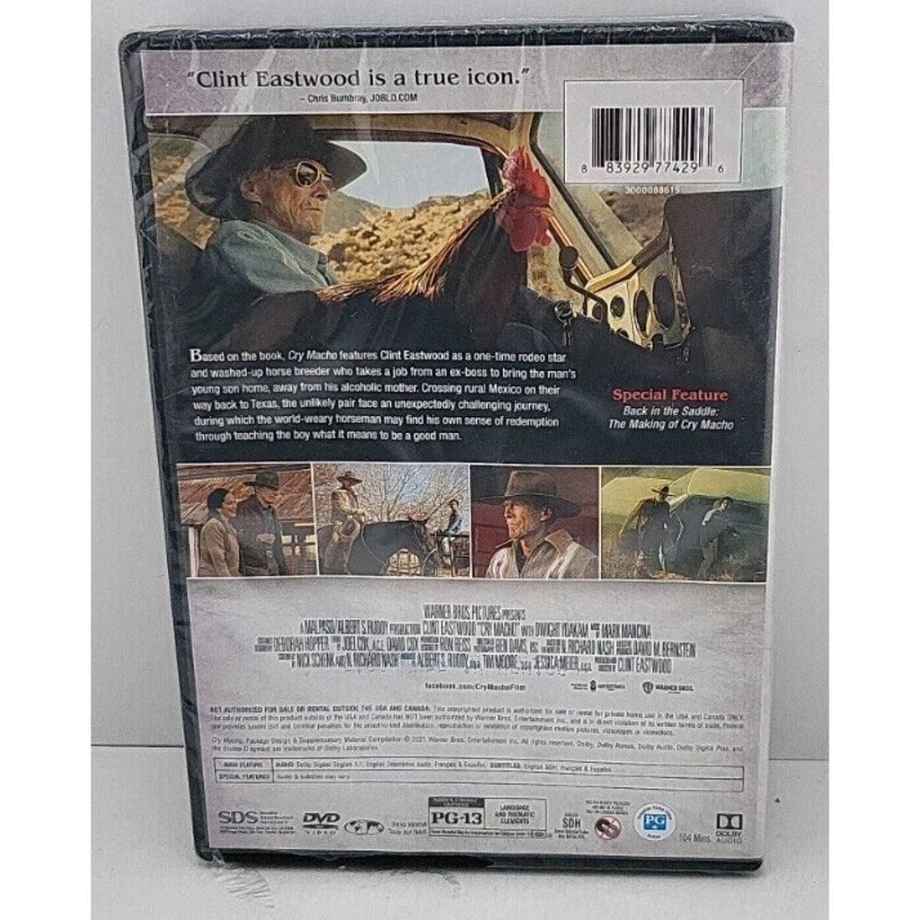 Cry Macho (DVD, 2021) *Brand New*