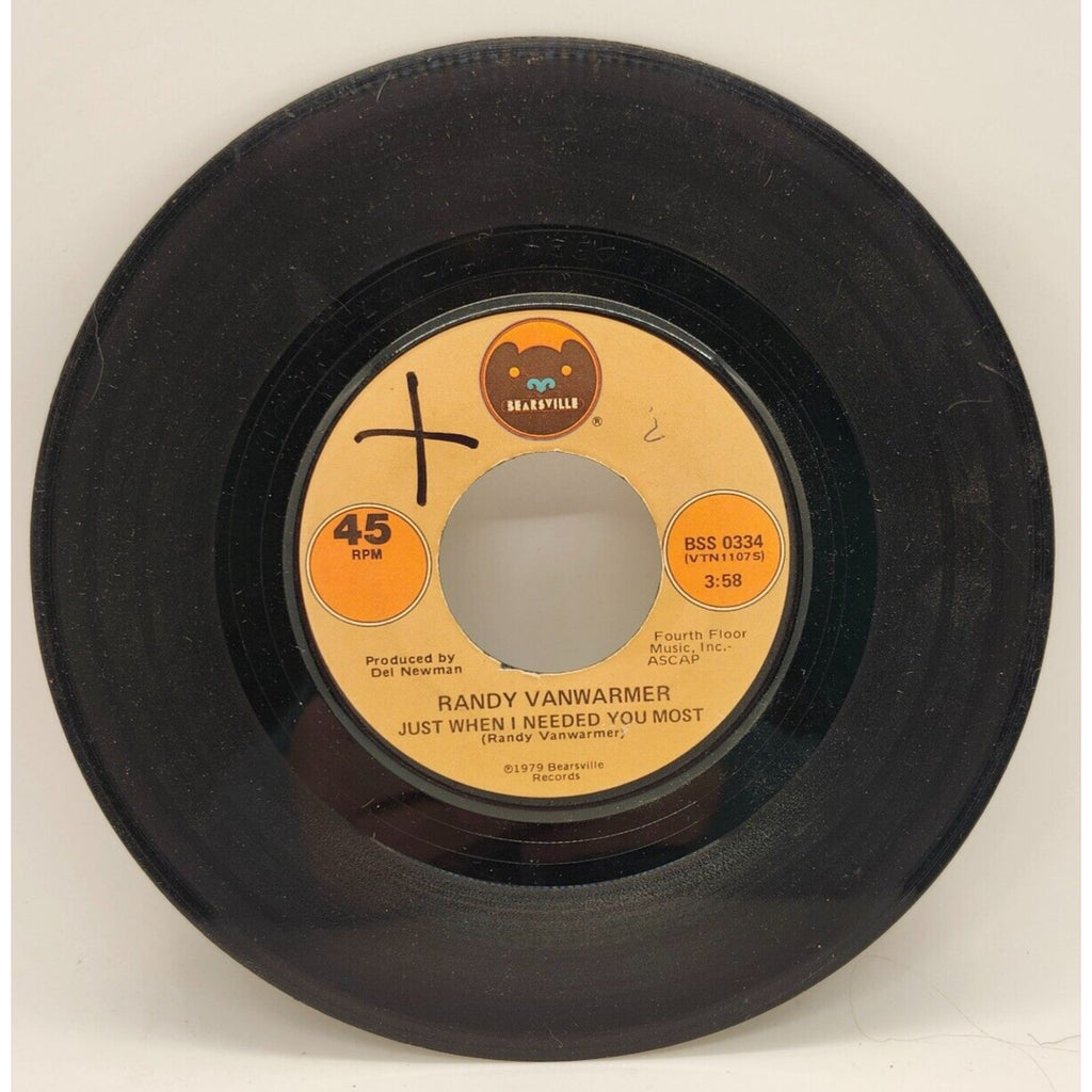 Just When I Needed You Most / Your Light by Randy Vanwarmer (Record) - BSS 0334