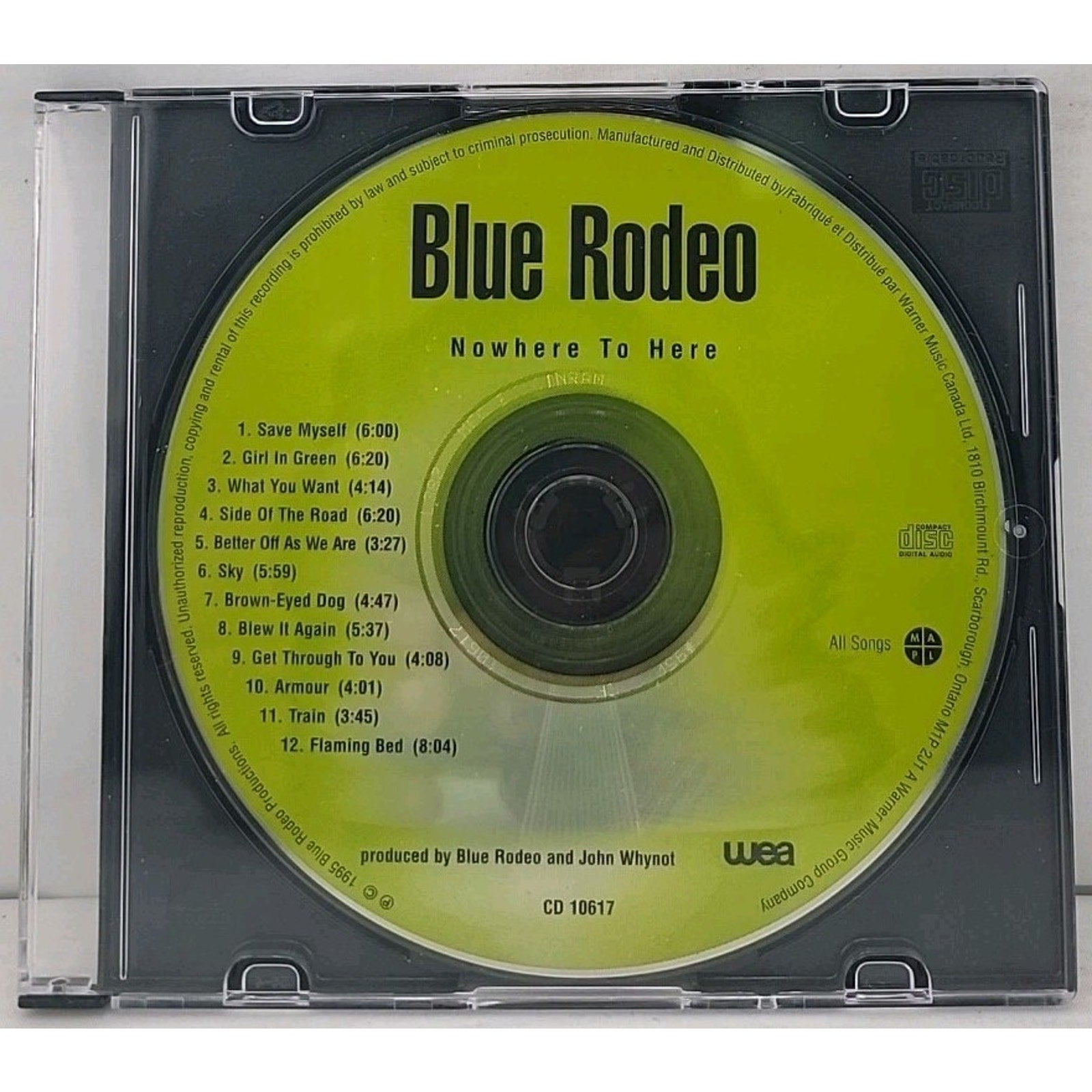 Blue Rodeo - Nowhere to Here 1995 CD