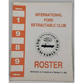International Ford Retractable Club - 1989 Roster