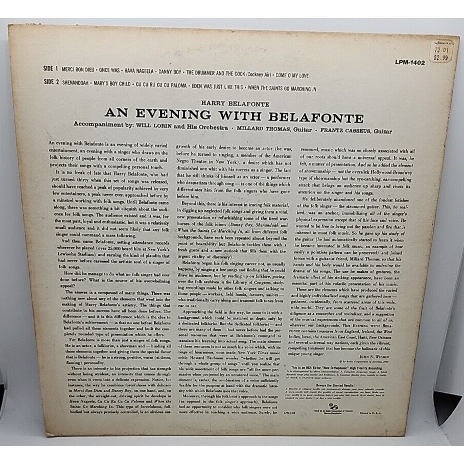 An Evening With Belafonte (Record)