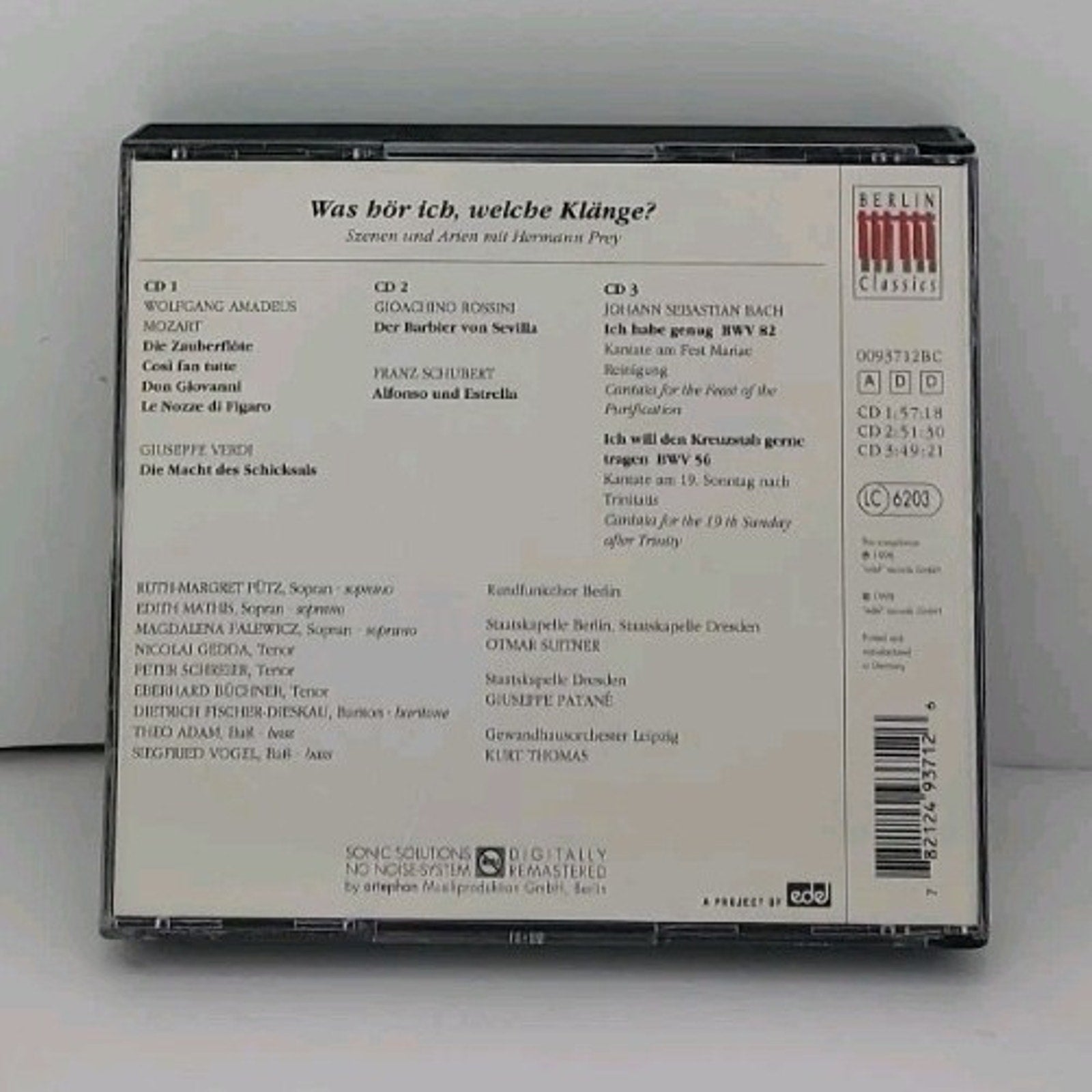 Was hör ich, welche Klänge? - Hermann Prey (3 CDs, 1998, Berlin Classics)