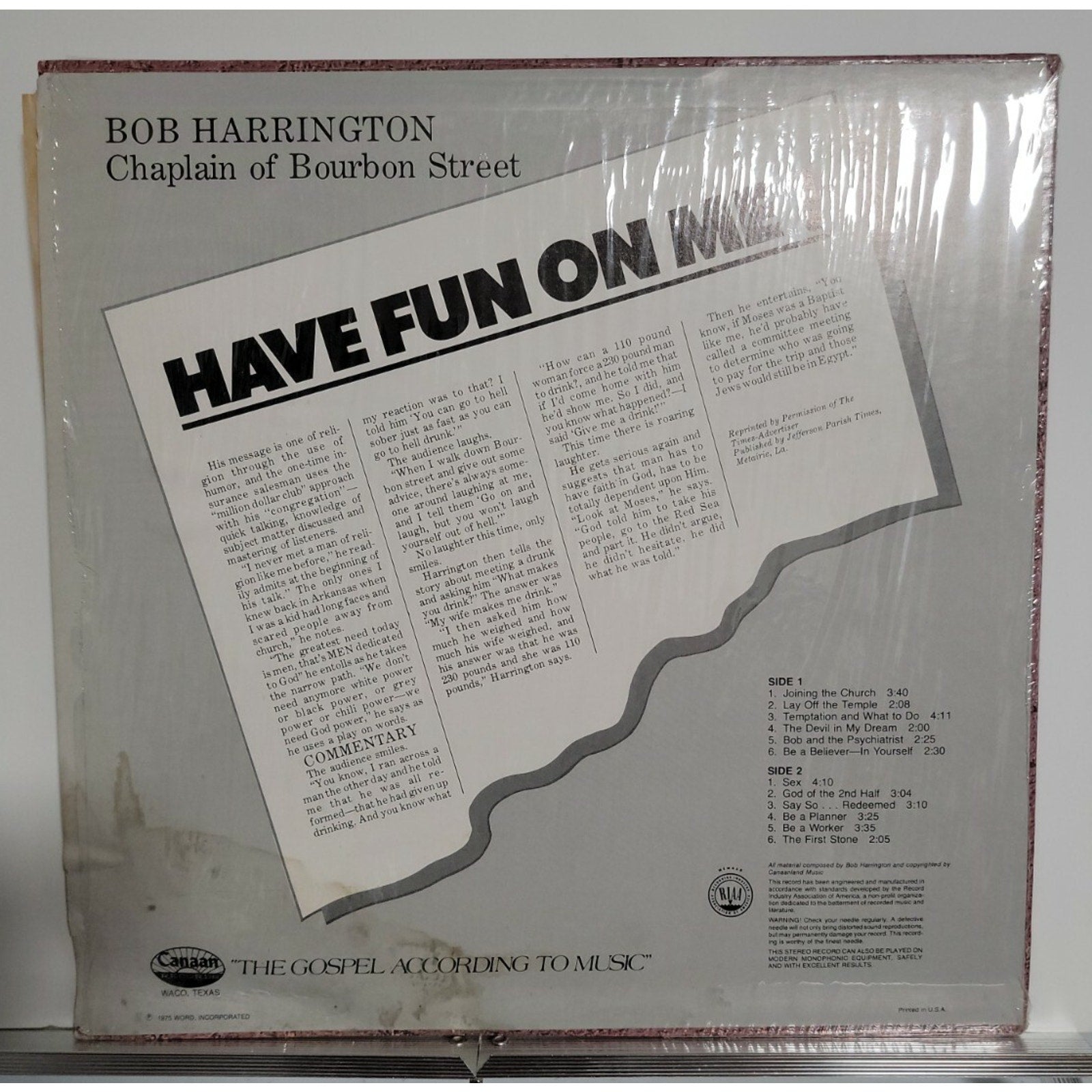 Bob Harrington – Have Fun On Me (Vinyl)