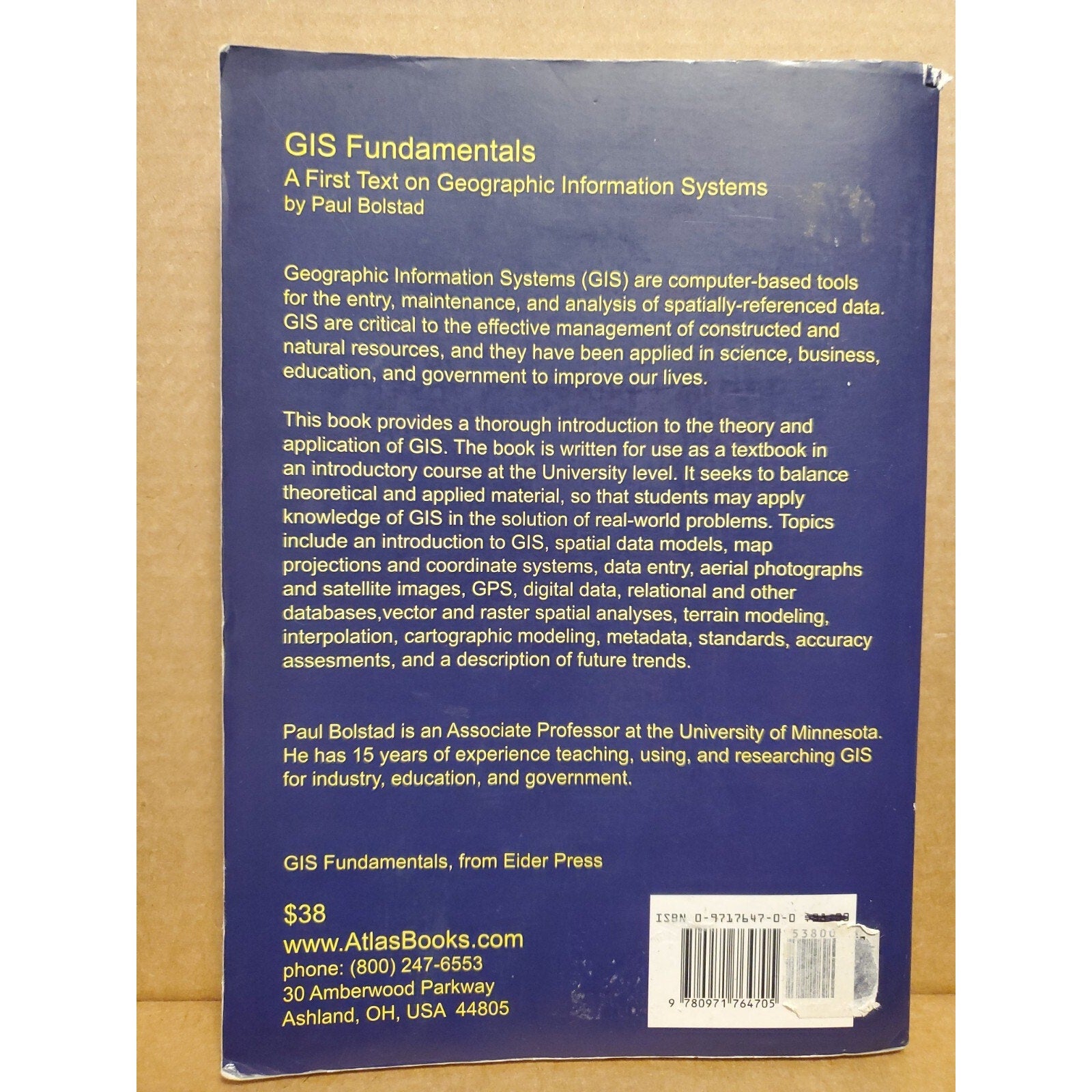 GIS Fundamentals : A First Textbook on Geographic Information Systems by Paul V.