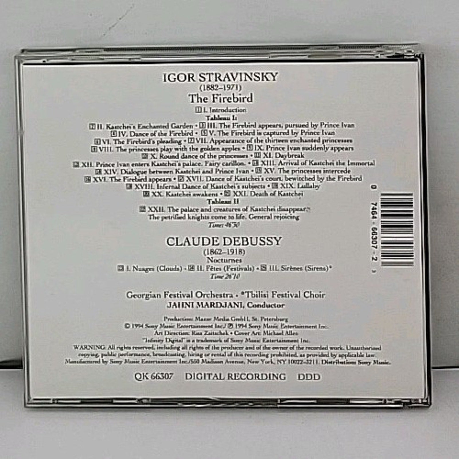Firebird / Nocturnes by Stravinsky / Debussy (CD, 1994)