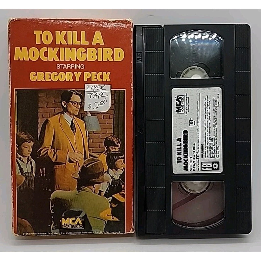To Kill A Mockingbird 1987 Gregory Peck 1962 Movie VHS
