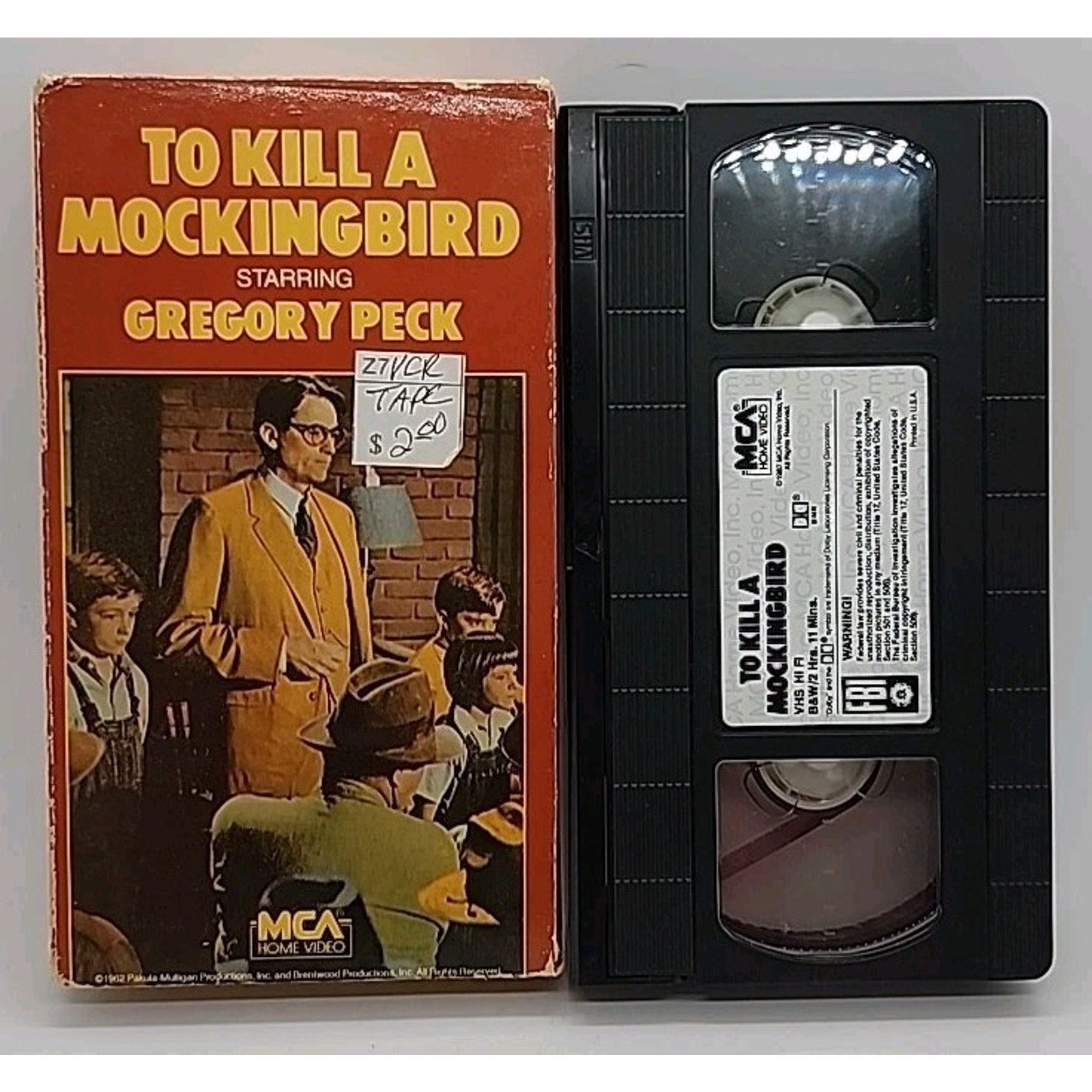 To Kill A Mockingbird 1987 Gregory Peck 1962 Movie VHS
