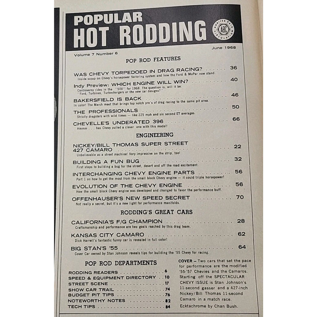 Popular Hot Rodding Magazine June 1968