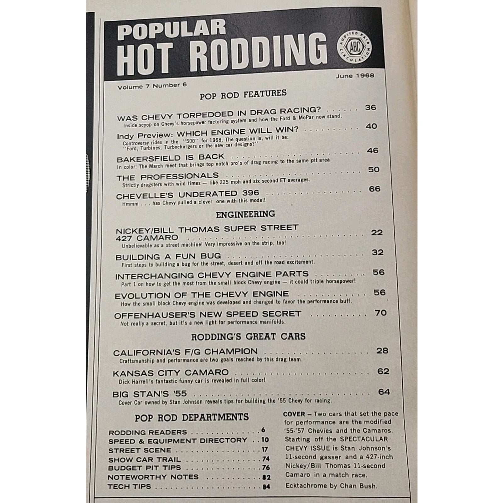 Popular Hot Rodding Magazine June 1968