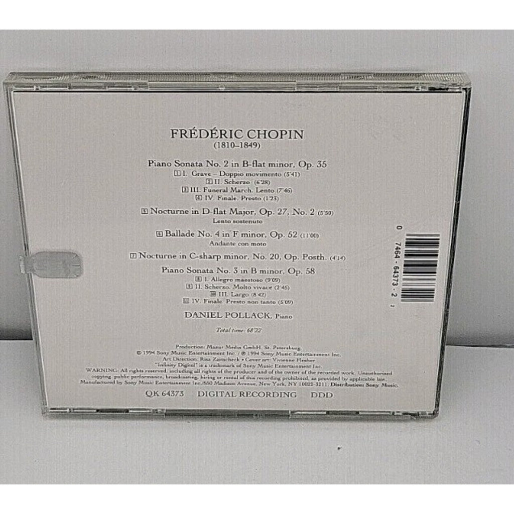 Piano Sonatas / Nocturnes by Daniel Pollack (CD, 1994)