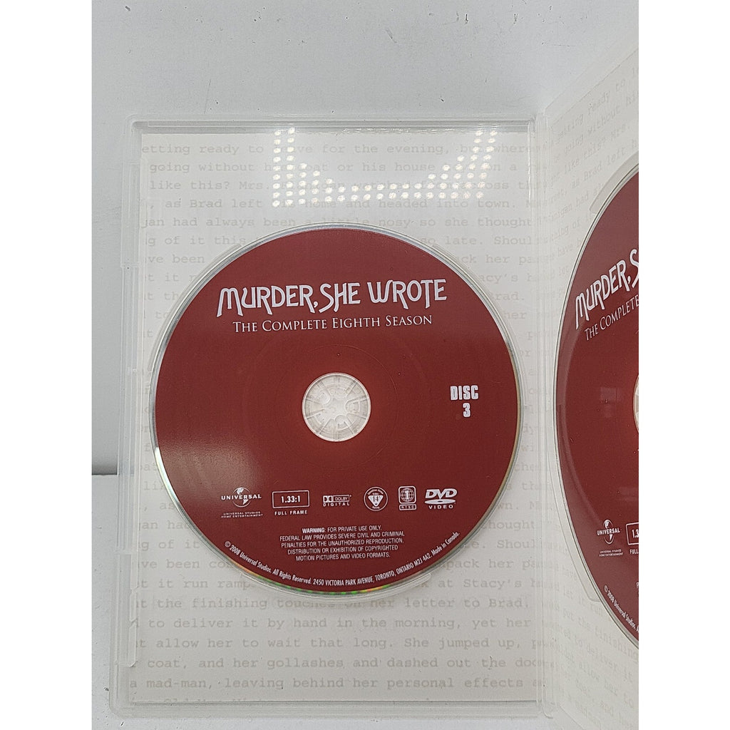 Murder, She Wrote The Complete Eight Season Discs 3&4 Episodes 10-18 DVD