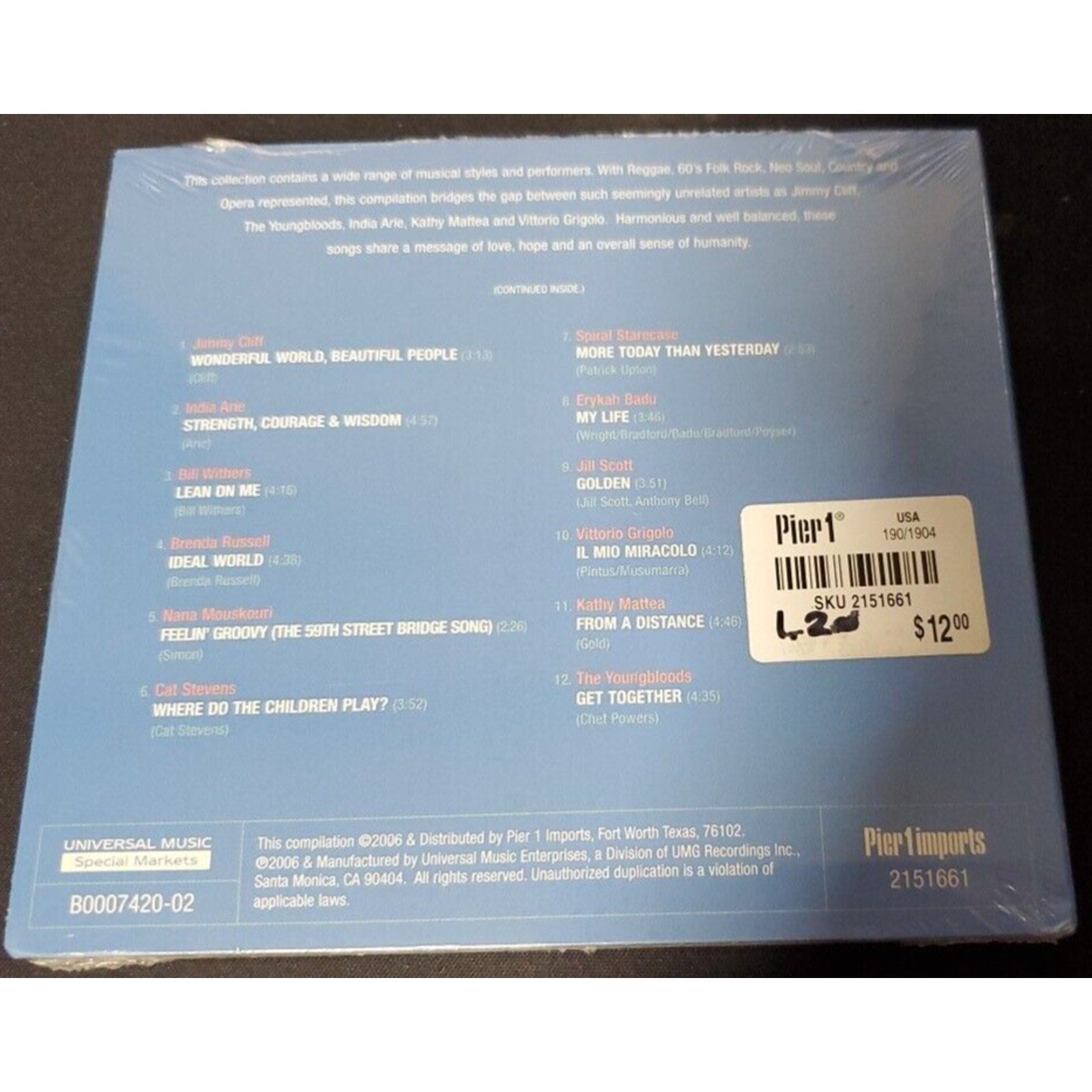 Peace & Harmony (CD) *Brand New*
