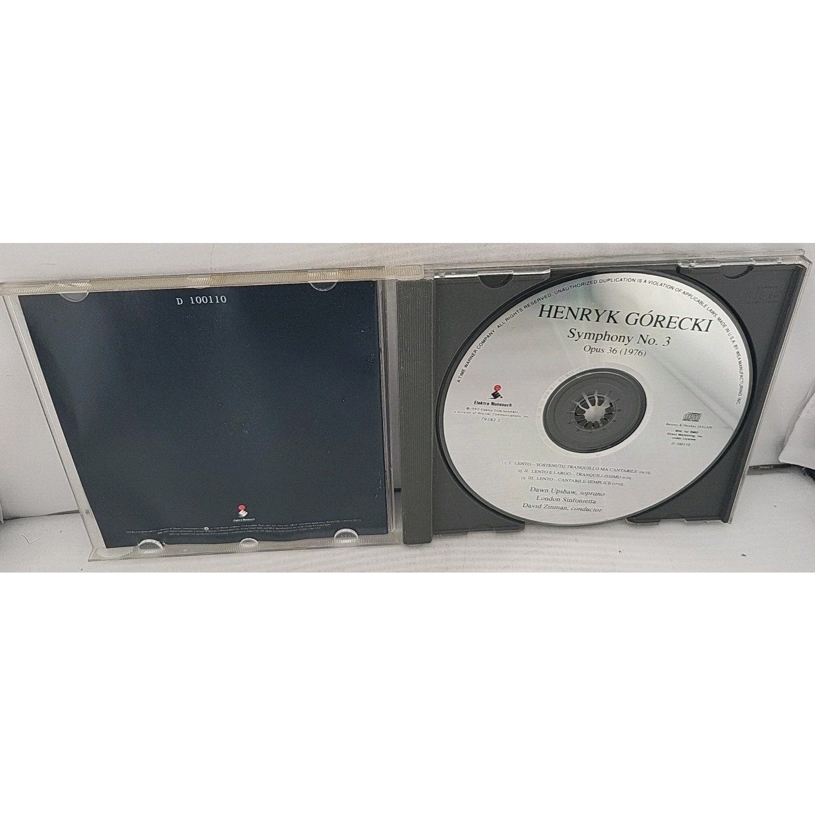 Gorecki: Symphony No. 3 Upshaw / London Sinfonietta/zinman CD