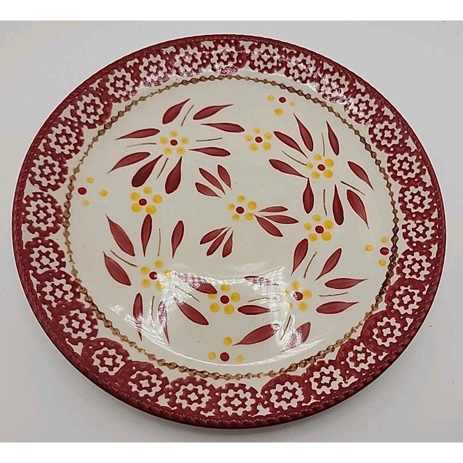 Temptations By Tara Old World Red Cranberry 8" Salad Plates Set of 4