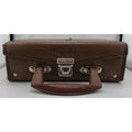 Brown Cassette Carrying Case Holds 12 Tapes With Working Closure