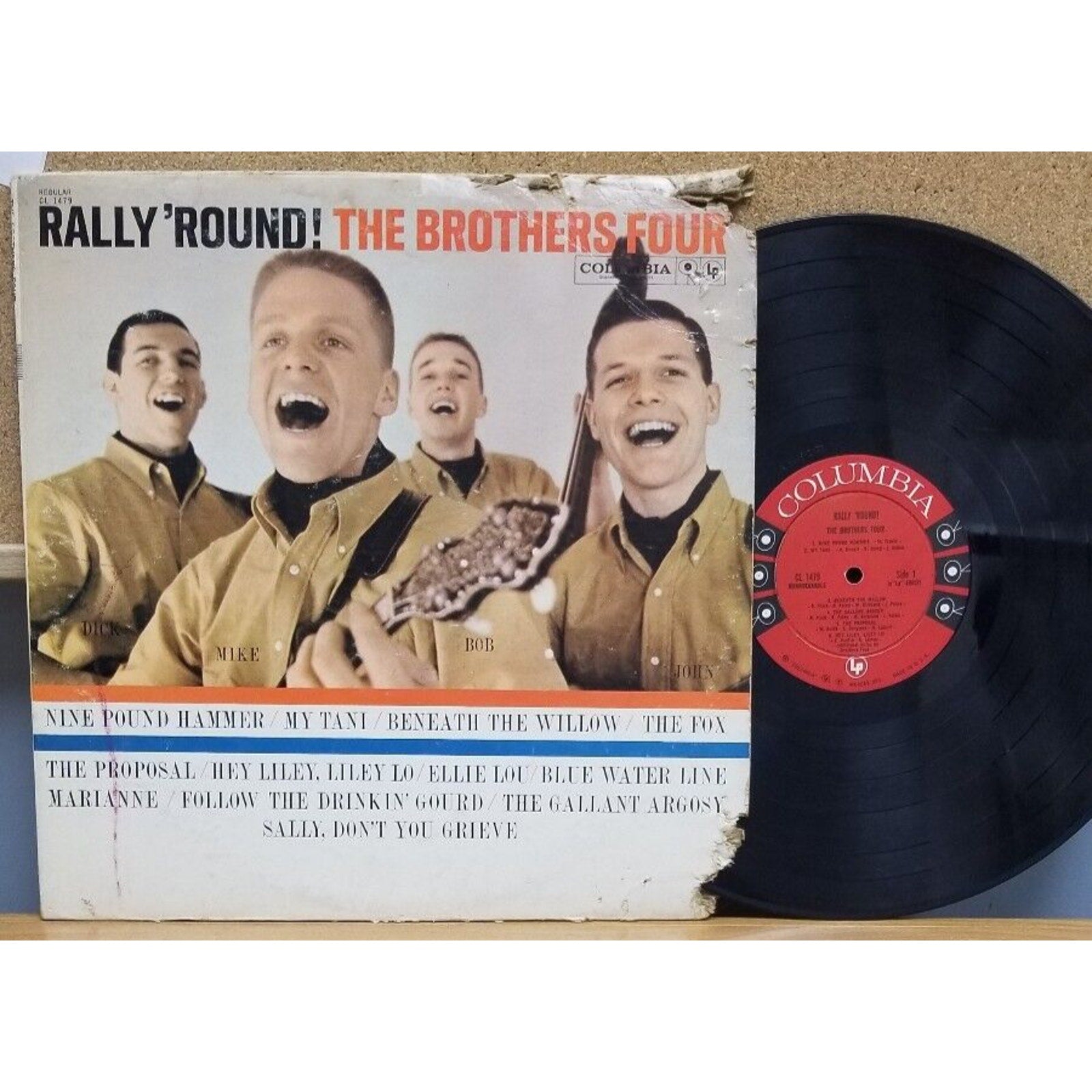 Columbia Records The Brothers Four Rally 'Round LP Vinyl 33 Record