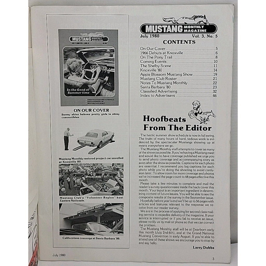 Mustang Monthly Magazine - July 1980 - Vol. 3 No. 6