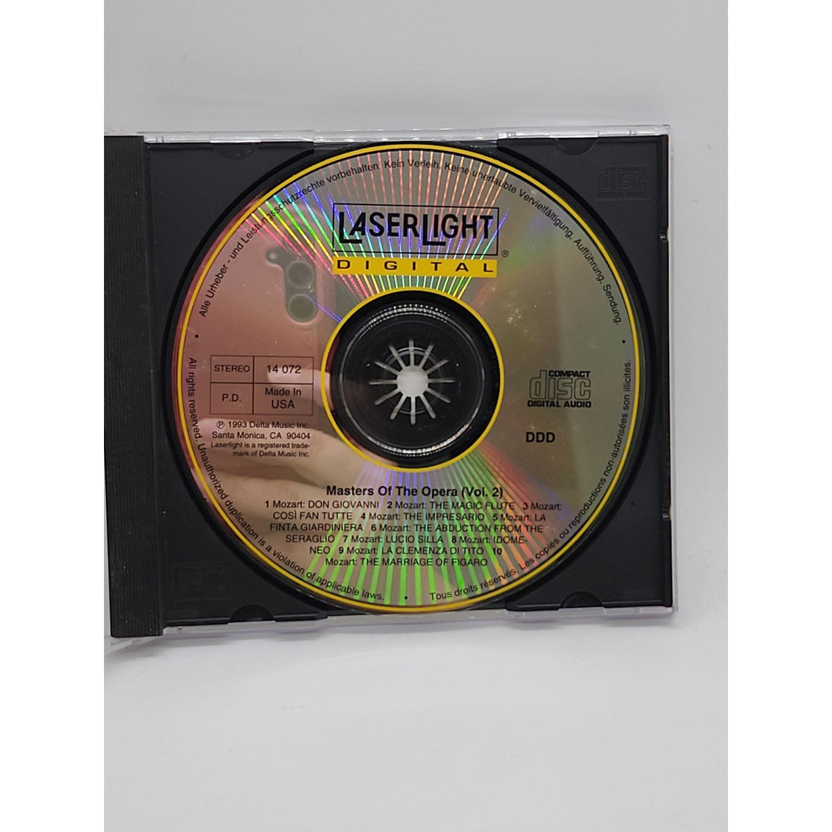 Masters of the Opera Vol. 2 by Various (CD, 1993)