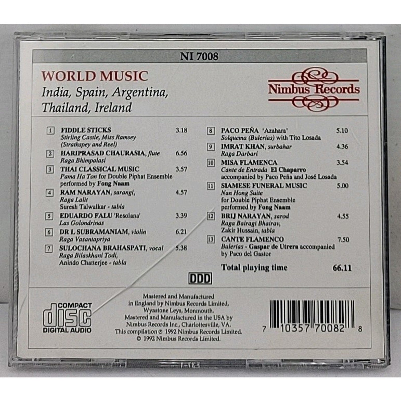 World Music [Nimbus] by Various Artists (CD, Nov-1996, Nimbus)