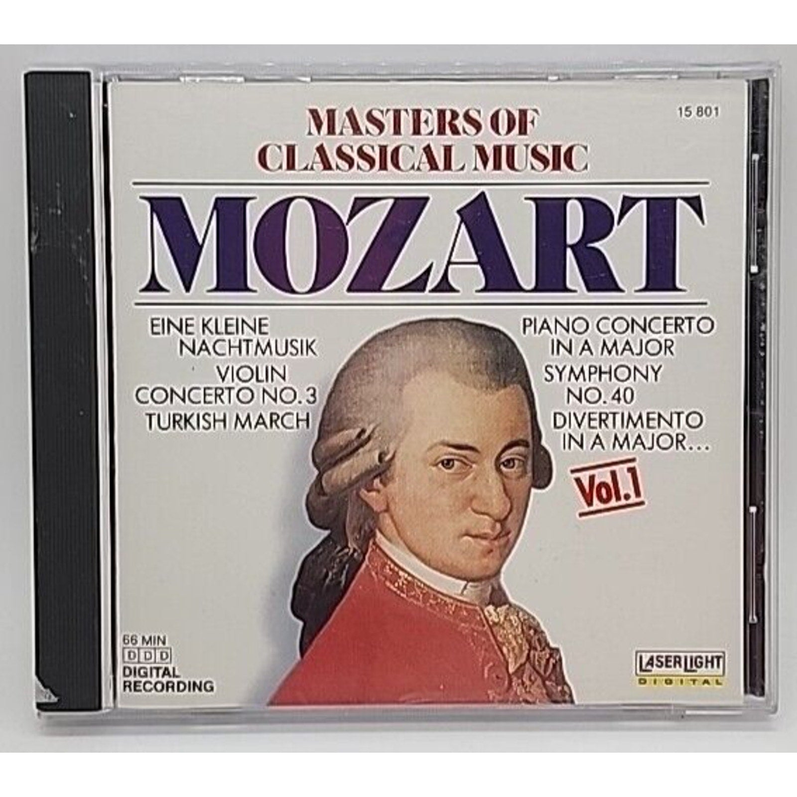 Masters of Classical Music by W.A. Mozart (CD, 1990)