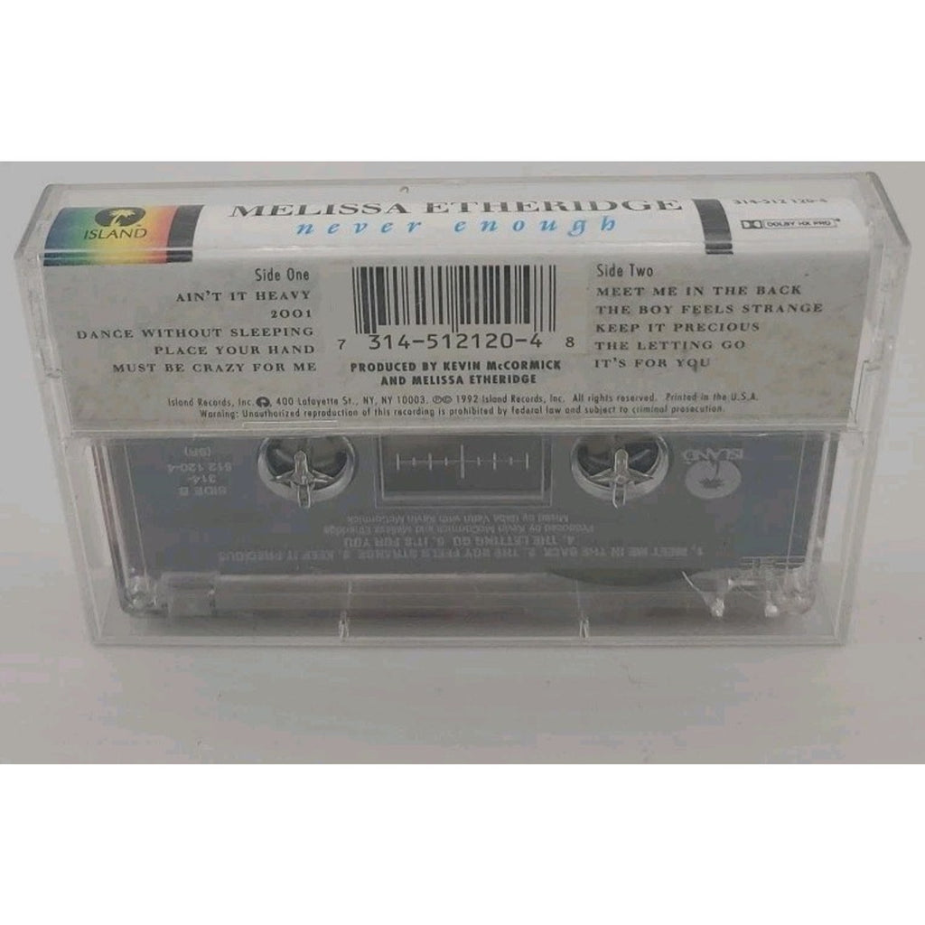 Never Enough by Melissa Etheridge (Cassette, Mar-1992, Island (Label))