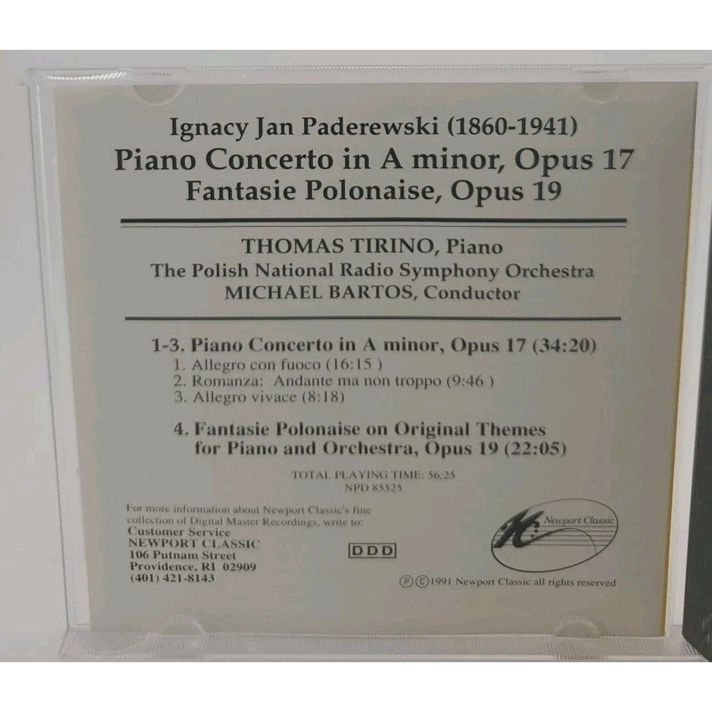 Paderewski : Piano Concerto In A Minor, Op. 17 • Fantasie Polonaise, Op. 19 (CD)