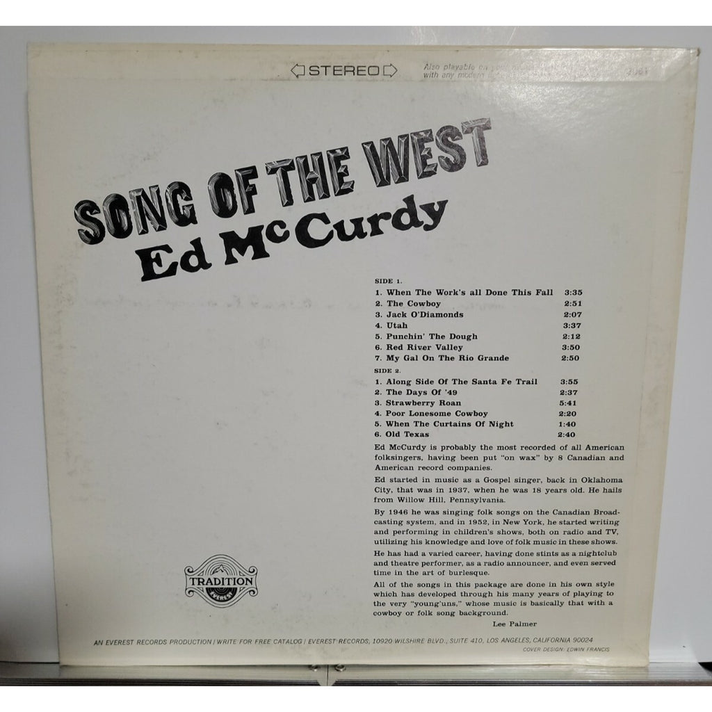 Ed McCurdy – Song Of The West (Vinyl)