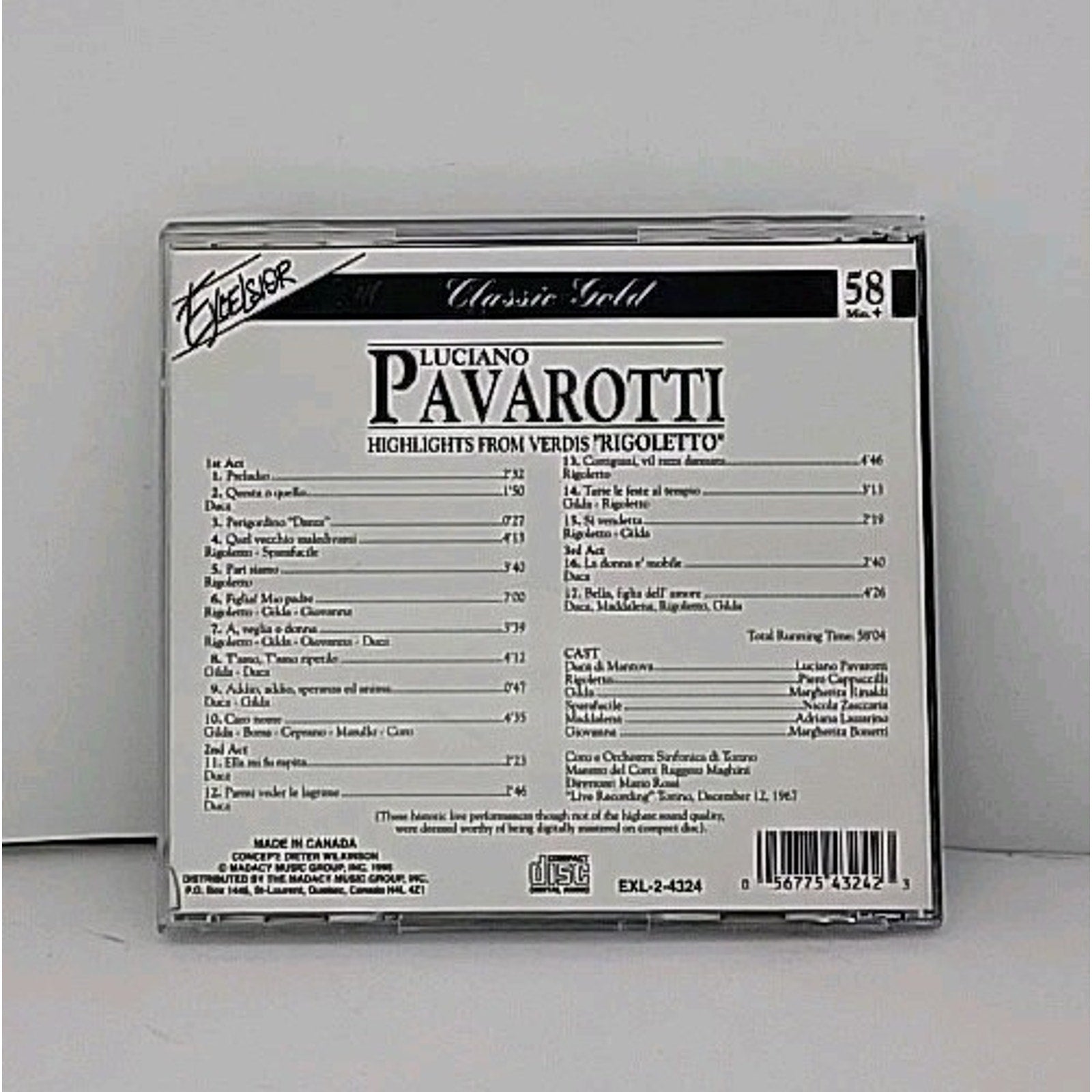 Highlights Fron Rigoletto Luciano Pavarotti Classic Gold Excelsior CD
