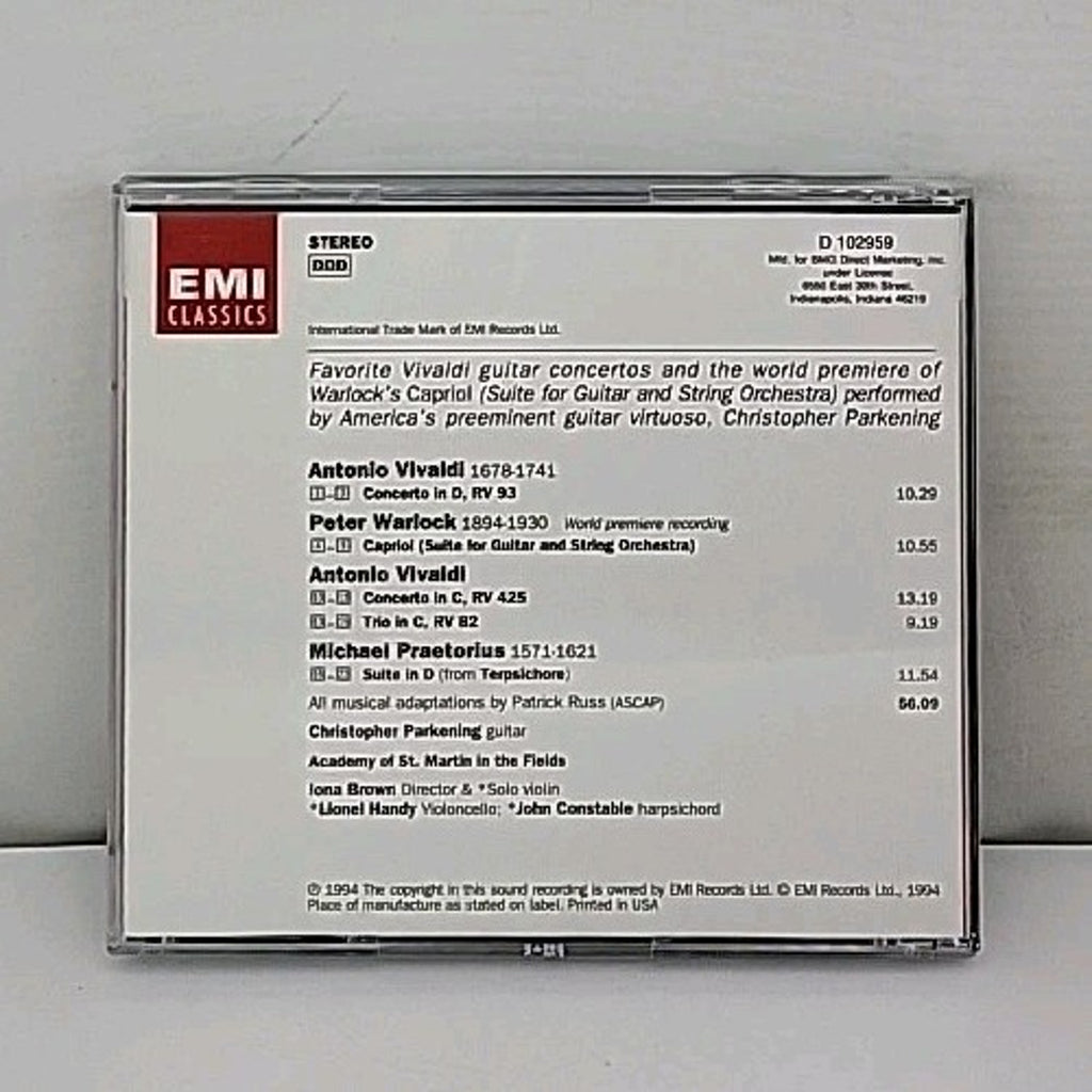 Christopher Parkening Plays Vivaldi (CD, EMI, 1994) Guitar Complete