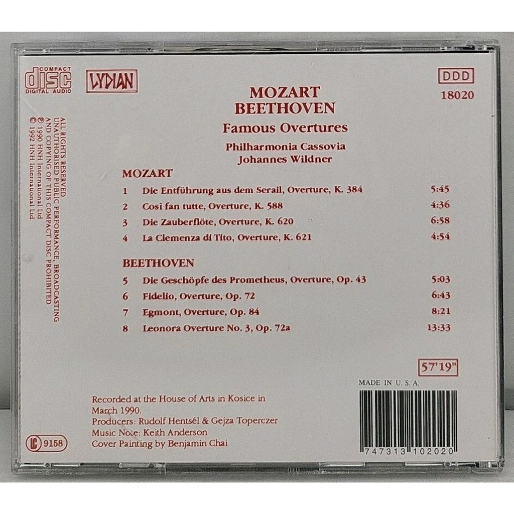 Mozart Beethoven Famous Overtures CD Lydian Records 1990