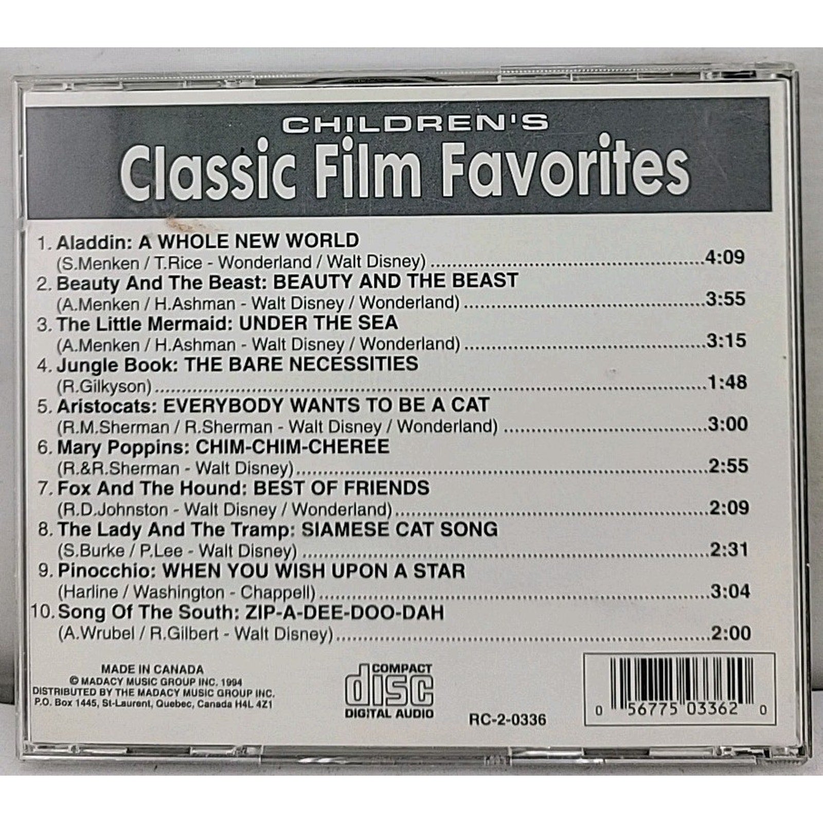 Children's Classic Film Favori by Various (CD, 1995)