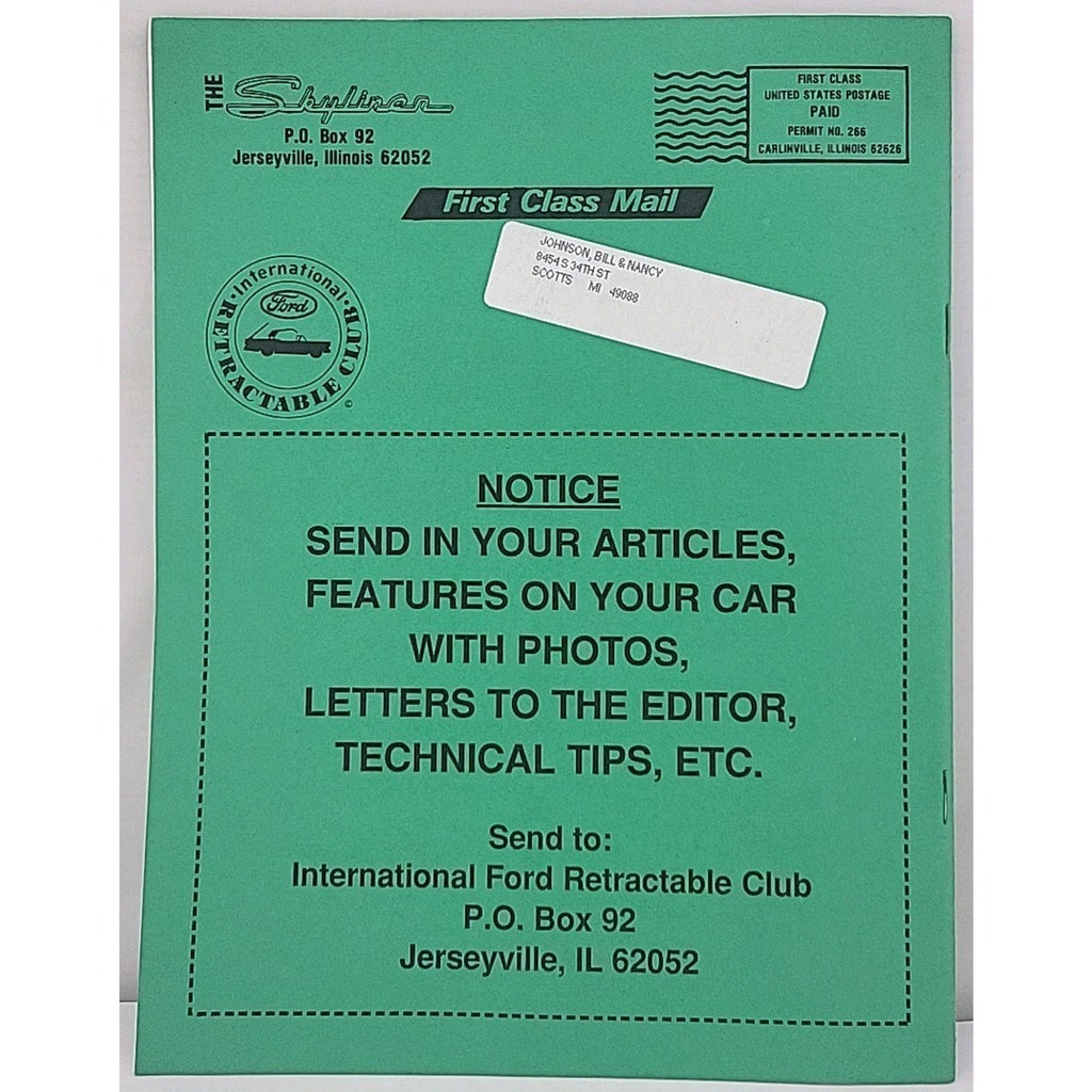 The Skyliner - International Retractable Club - November 1990 Number 120