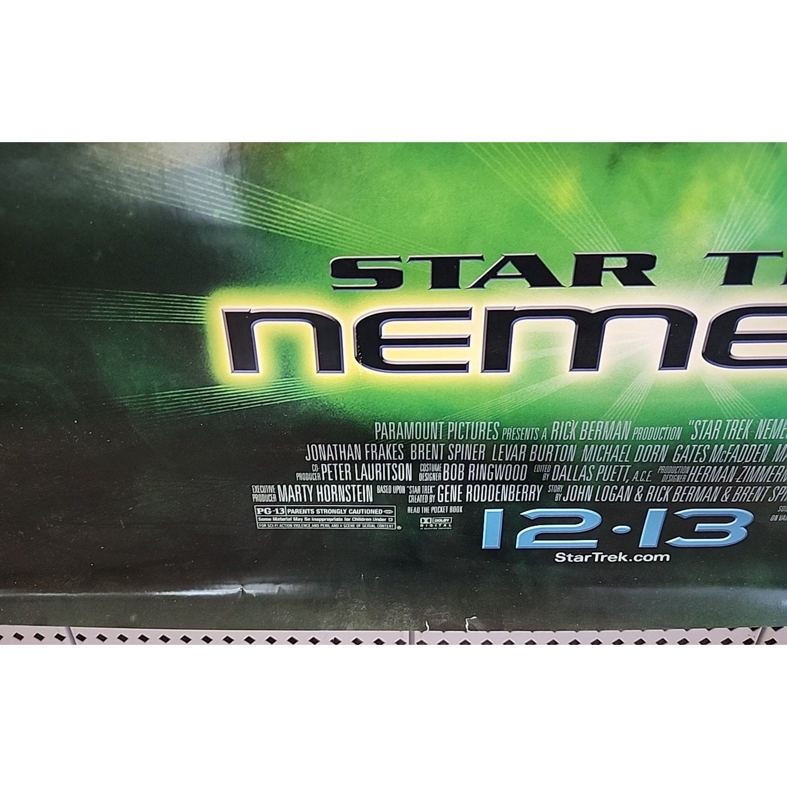 Star Trek Nemesis 2002 Single Sided Original Movie Poster 27" x 40"