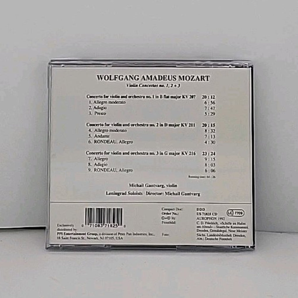 Mozart: Violin Concertos no. 1, 2 + 3 / Michail Gantvarg by Michail Gantvarg (CD