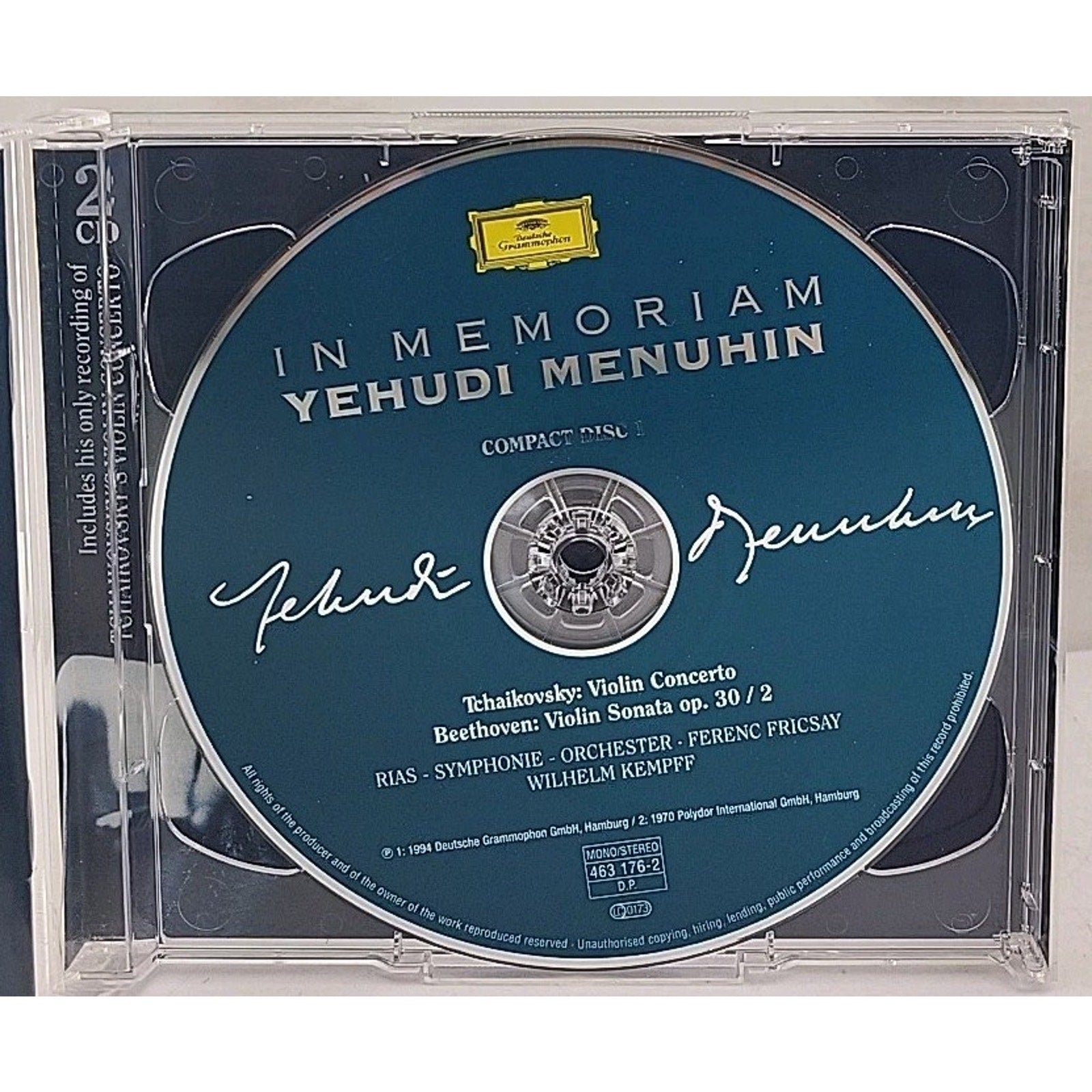 In Memoriam by Yehudi Menuhin (CD, 1999)