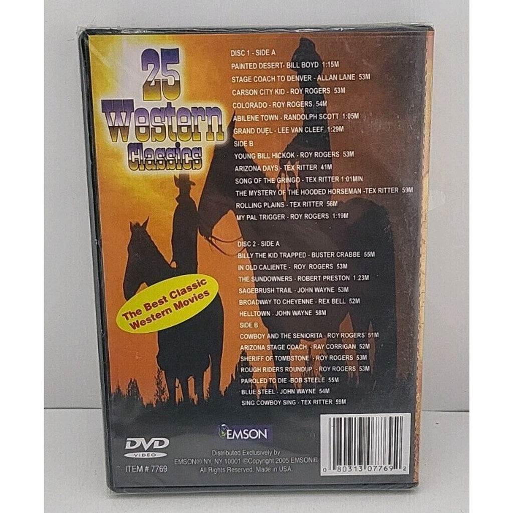 25 Western Classics DVD *Brand New*