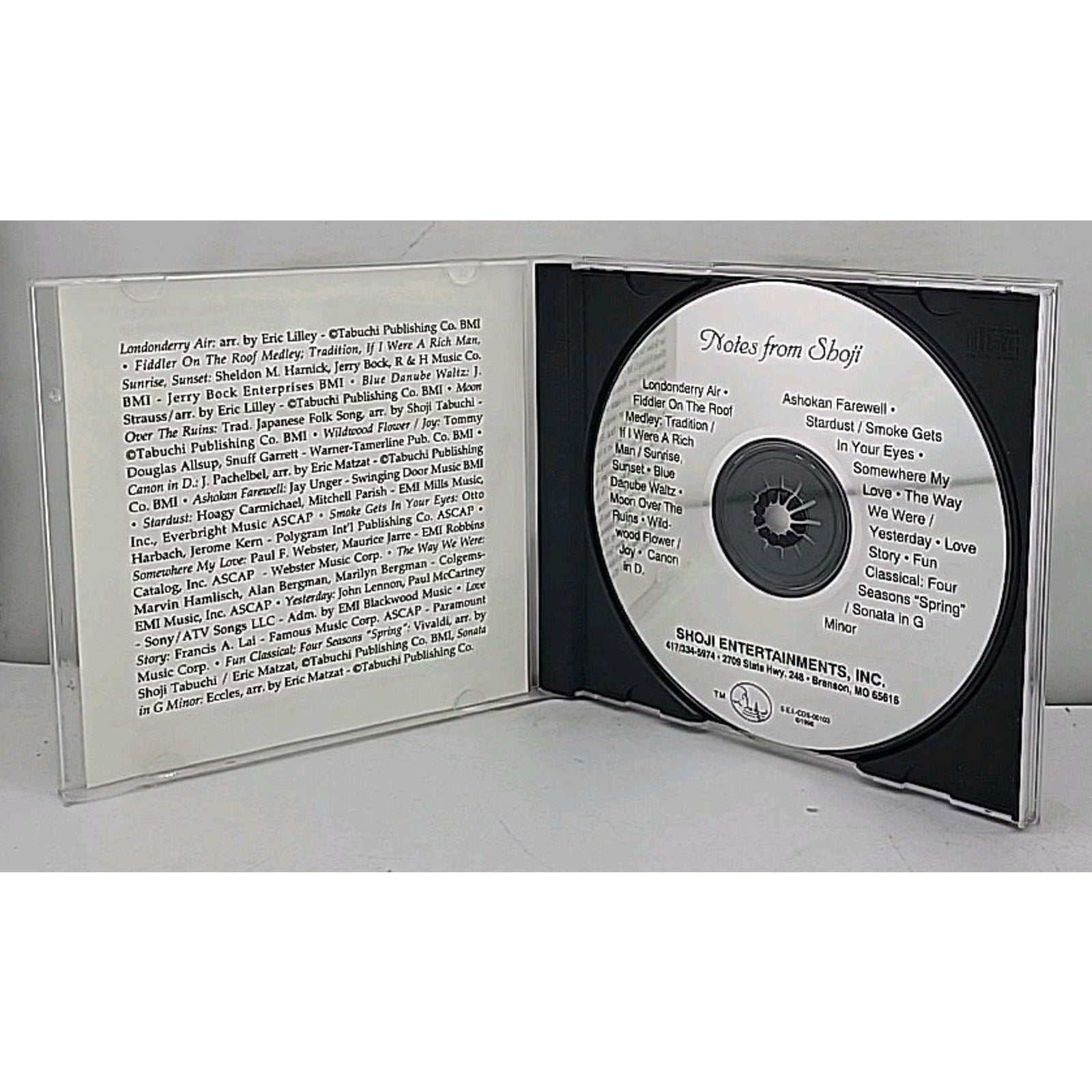 Notes From Shoji Music CD
