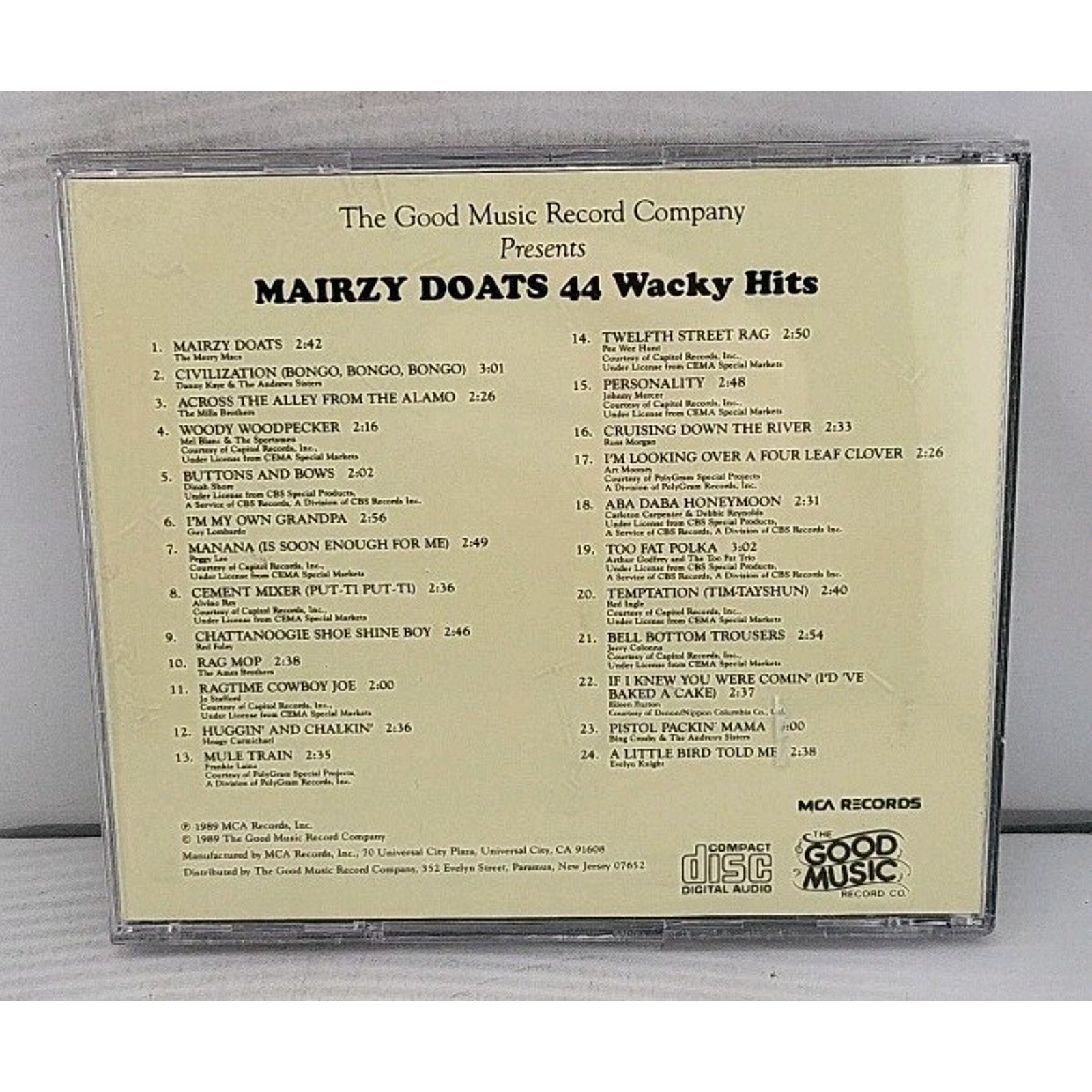 Mairzy Doats 44 Wacky Hits Disc 1 By Various (CD 1989)