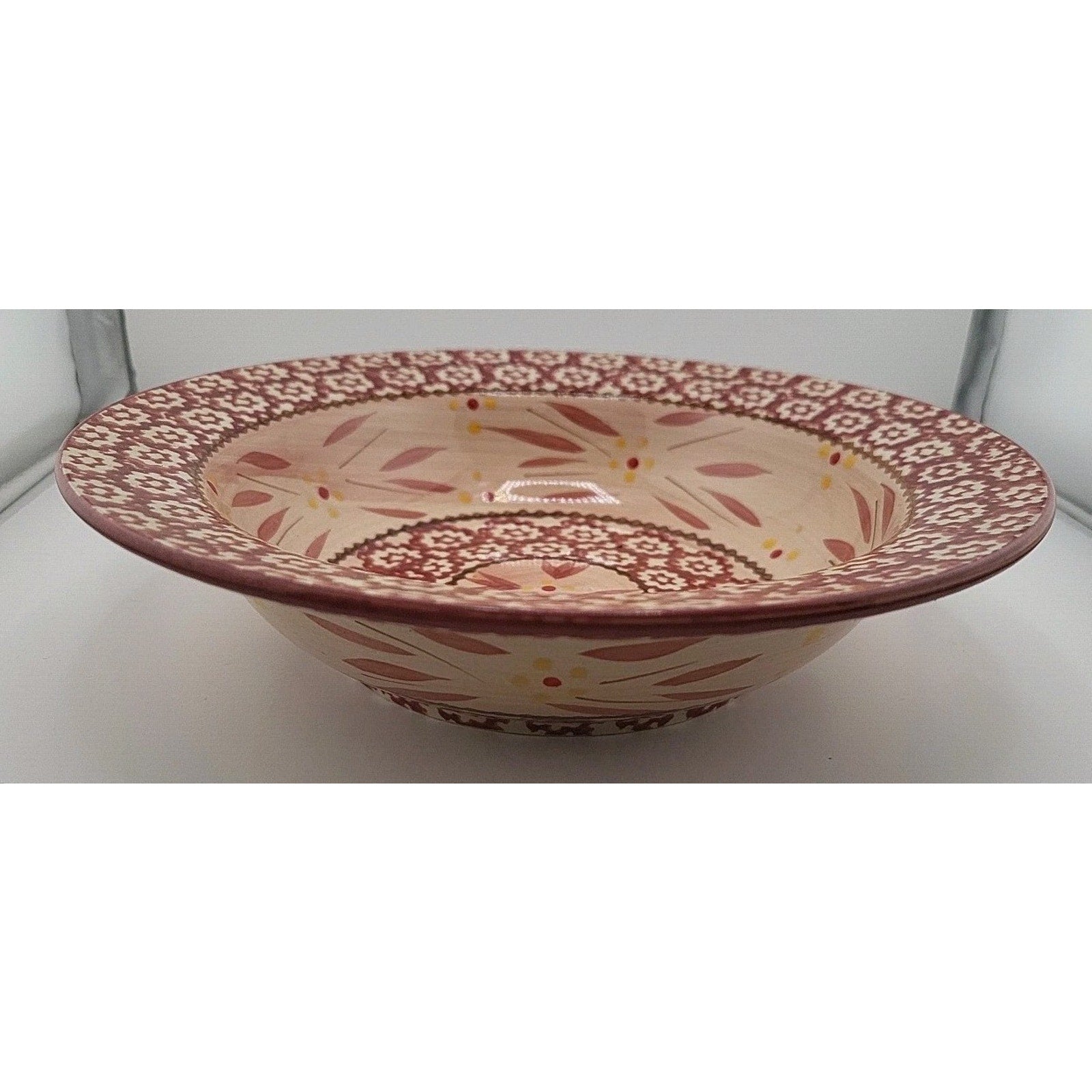 Temptations Old World Red Rim Soup Bowls (3)