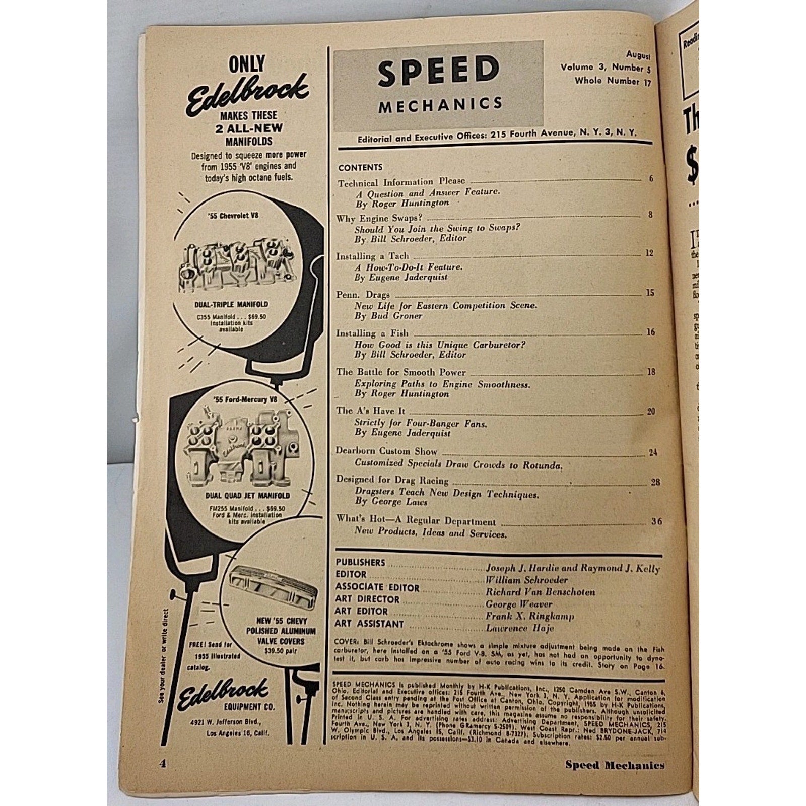Speed Mechanics Magazine August 1955