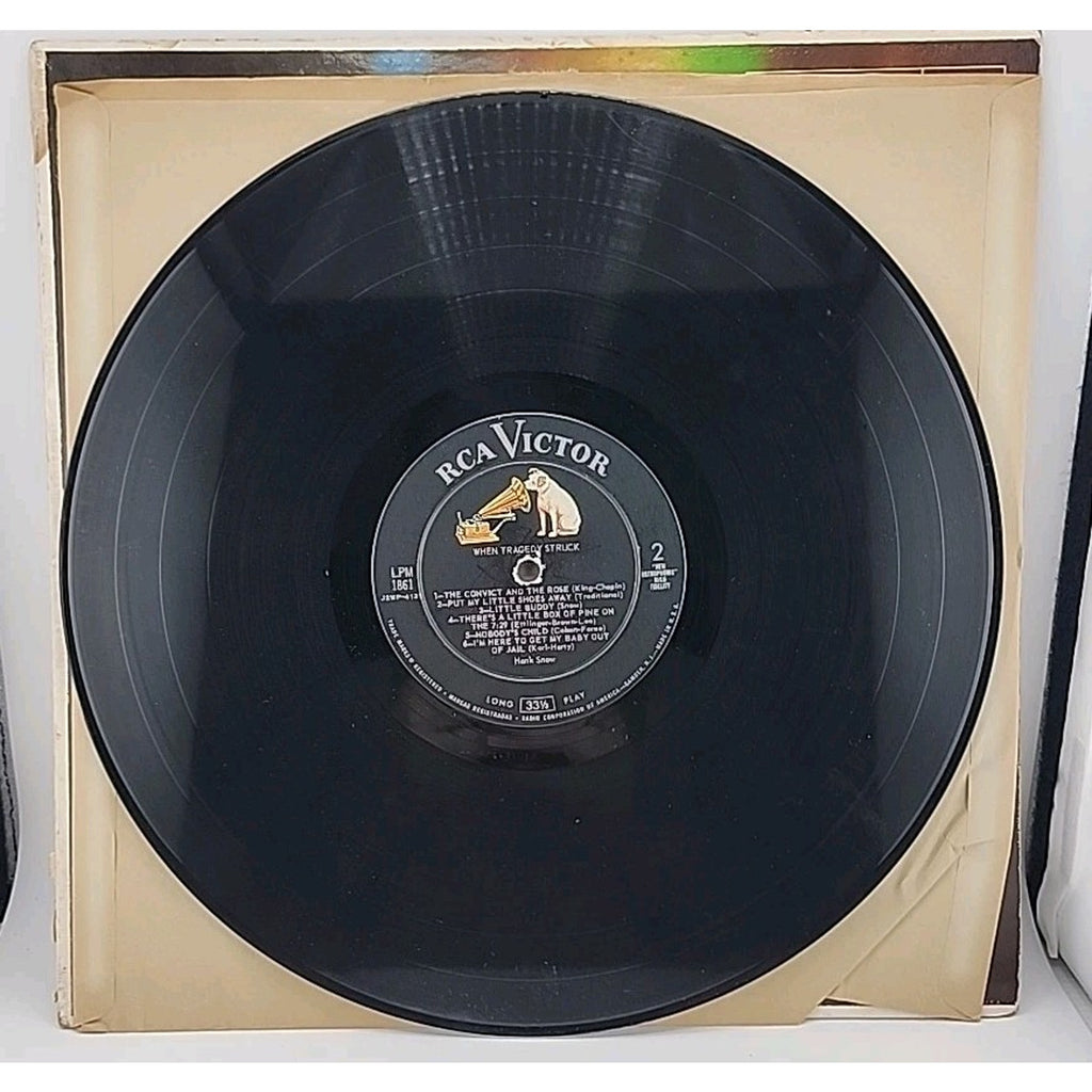 1957 Hank Snow When Tragedy Struck Mono LP RCA Victor LPM 1861 Country